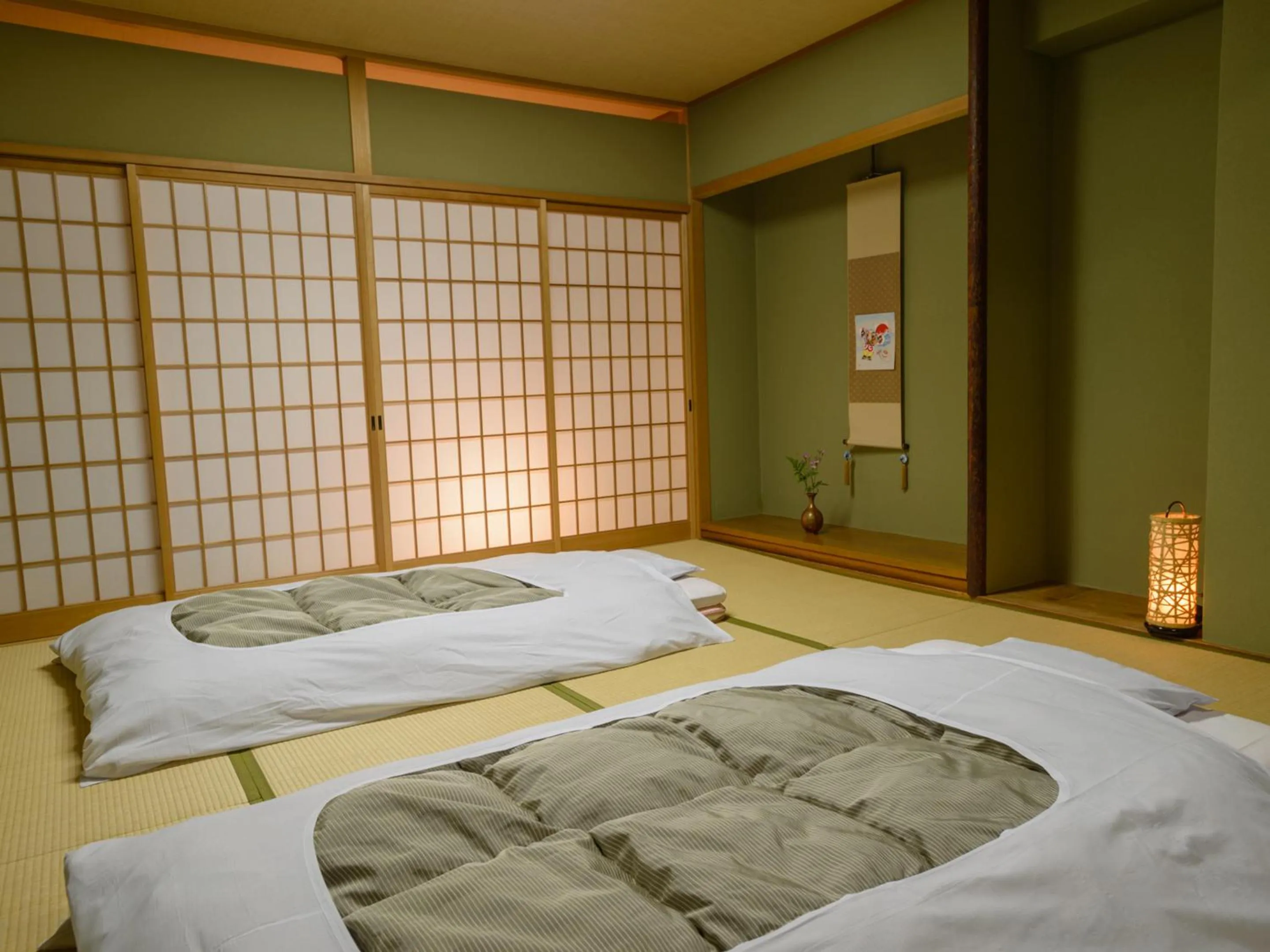Bed in Ryokan Kohro
