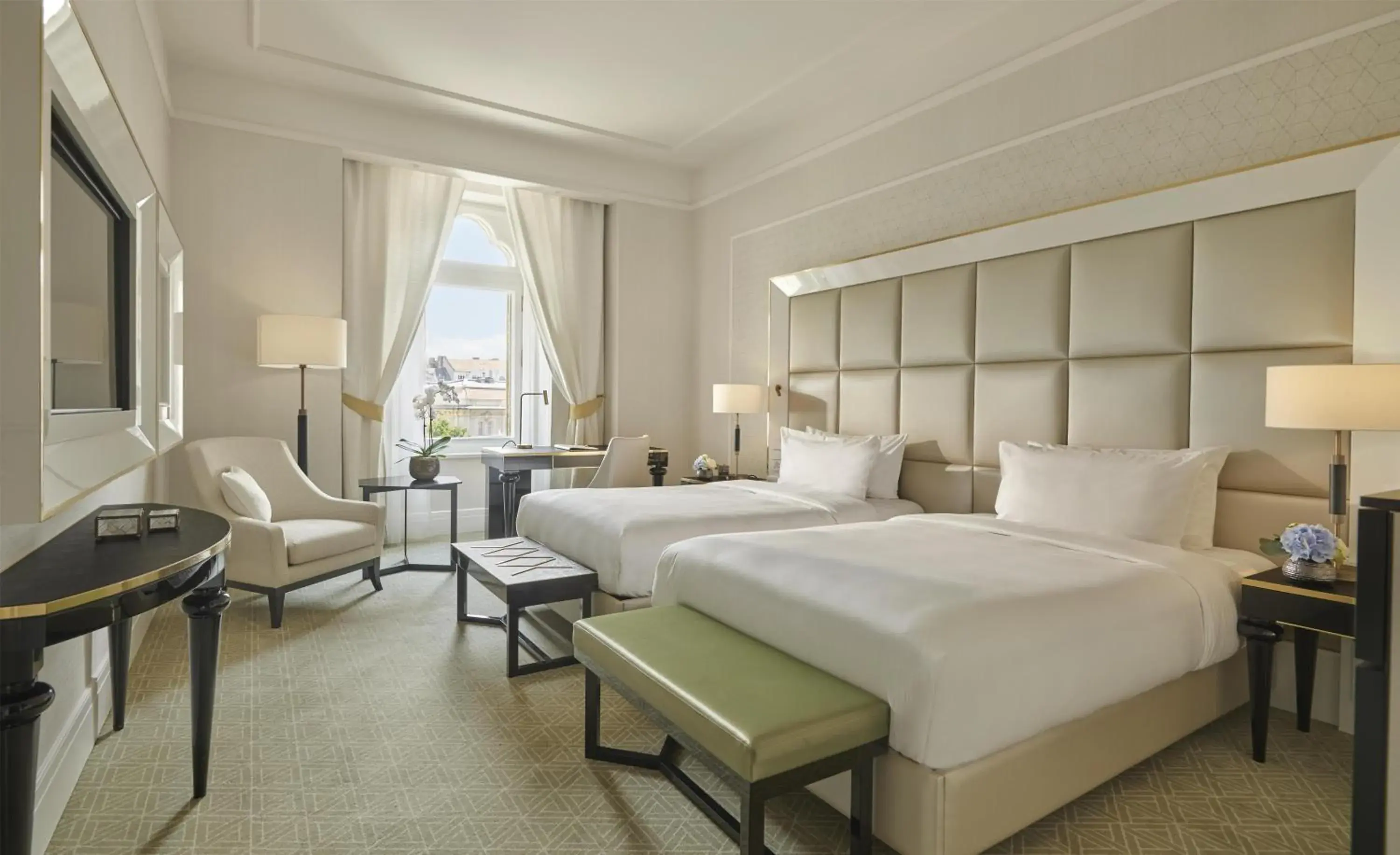 Deluxe Twin Room with City View in Párisi Udvar Hotel Budapest, part of Hyatt Deluxe Twin Room with City View in Párisi Udvar Hotel Budapest, part of Hyatt