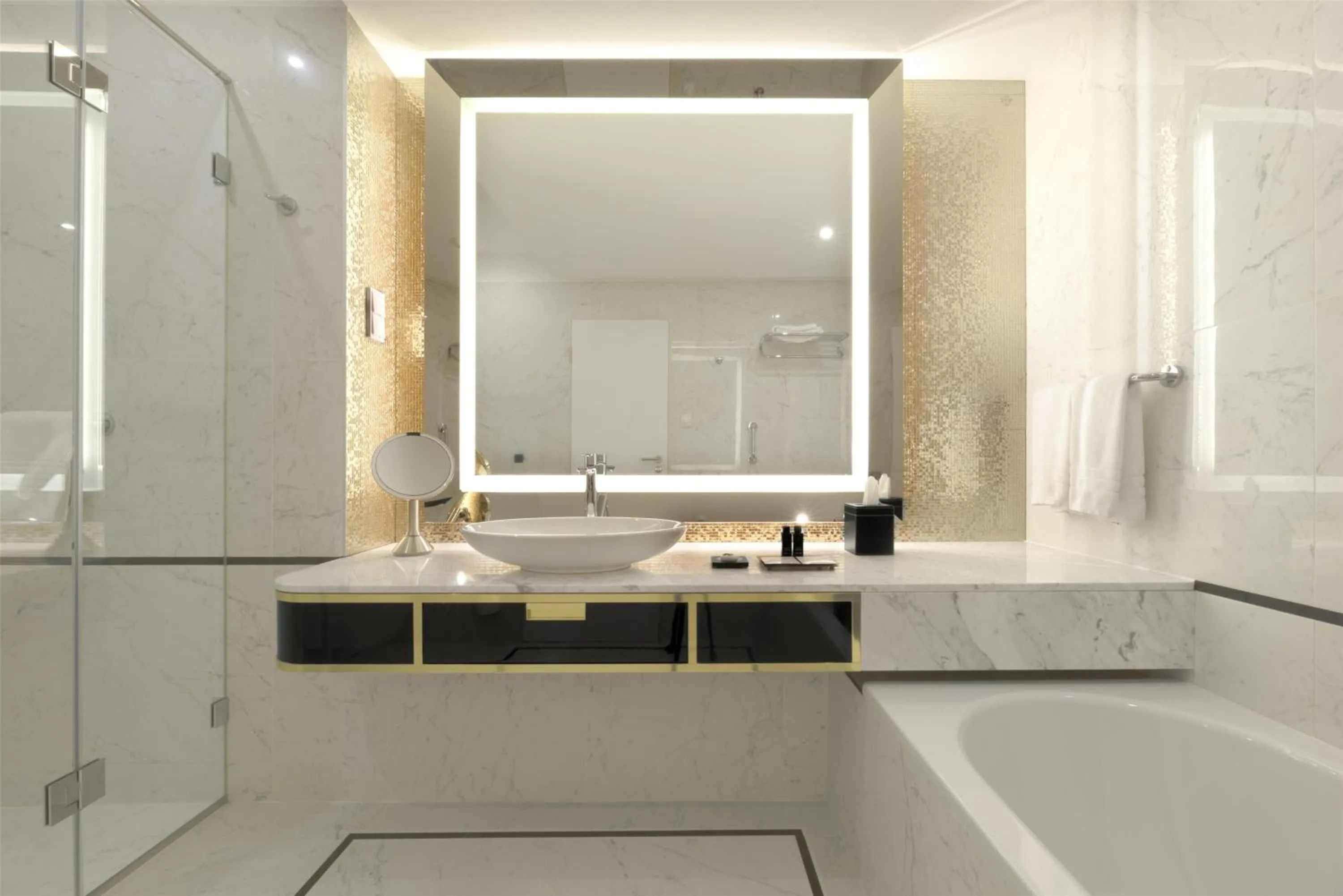 Bathroom in Párisi Udvar Hotel Budapest, part of Hyatt