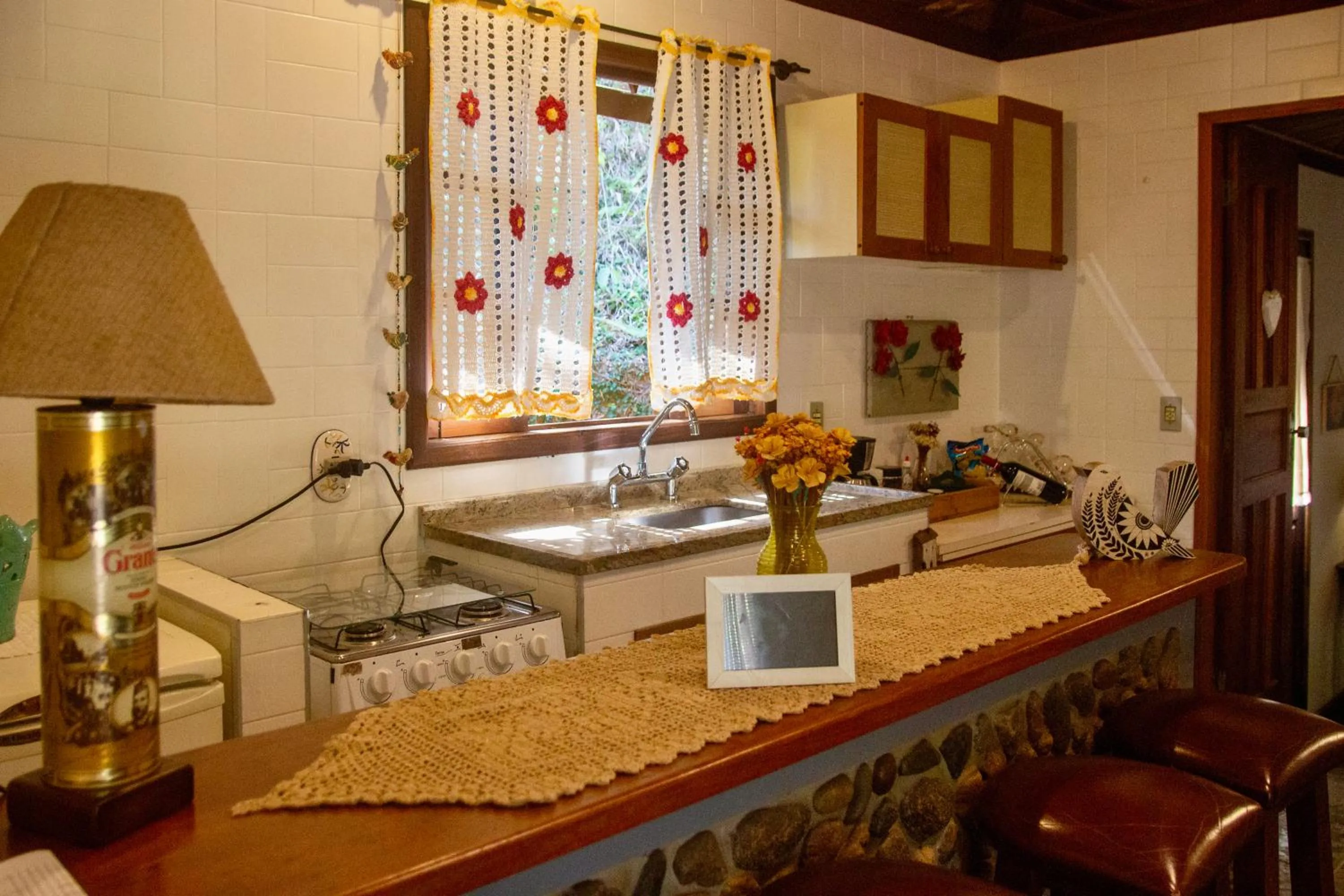 Kitchen or kitchenette in Pousada Moriá