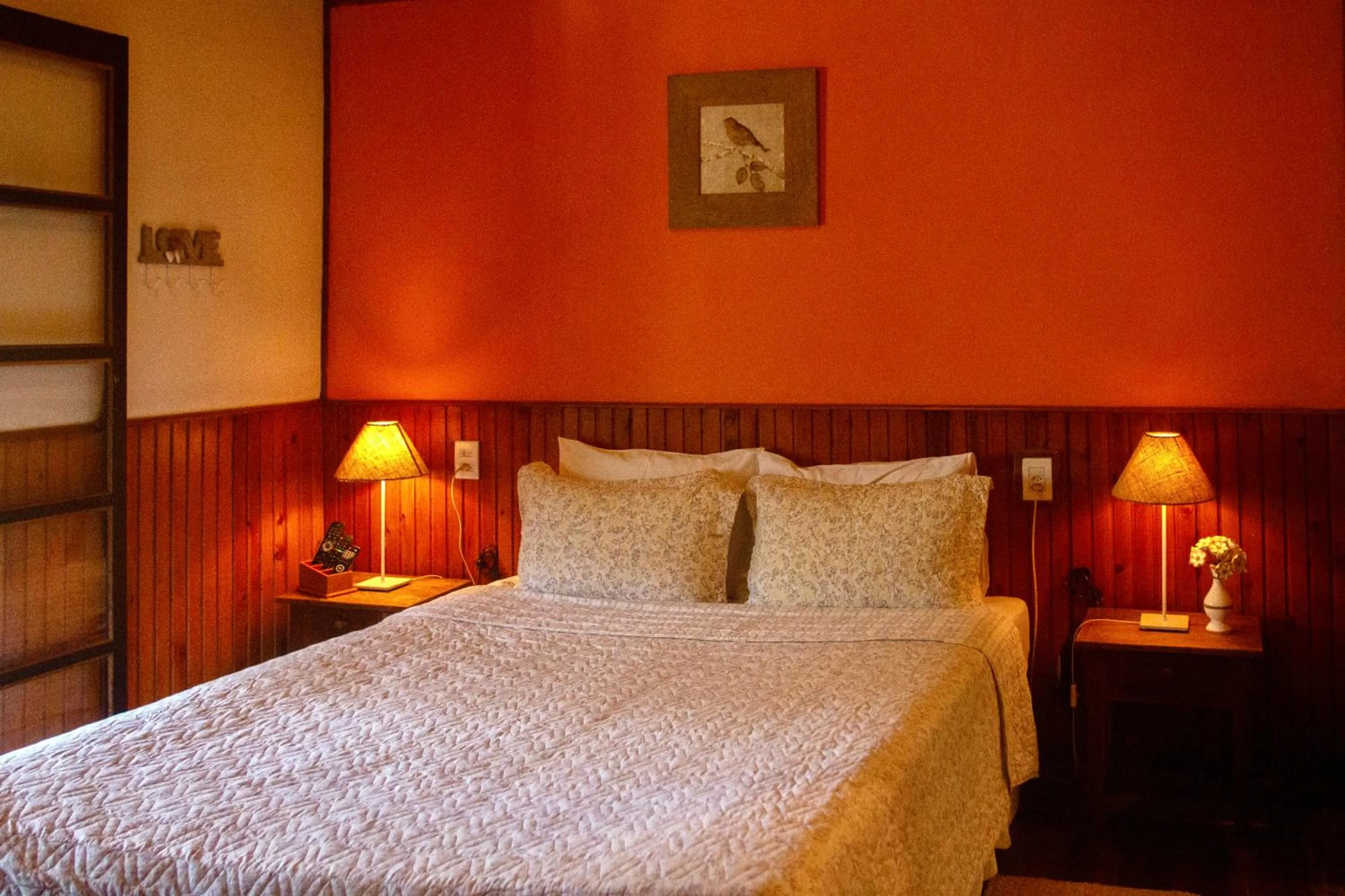 Bed in Pousada Moriá