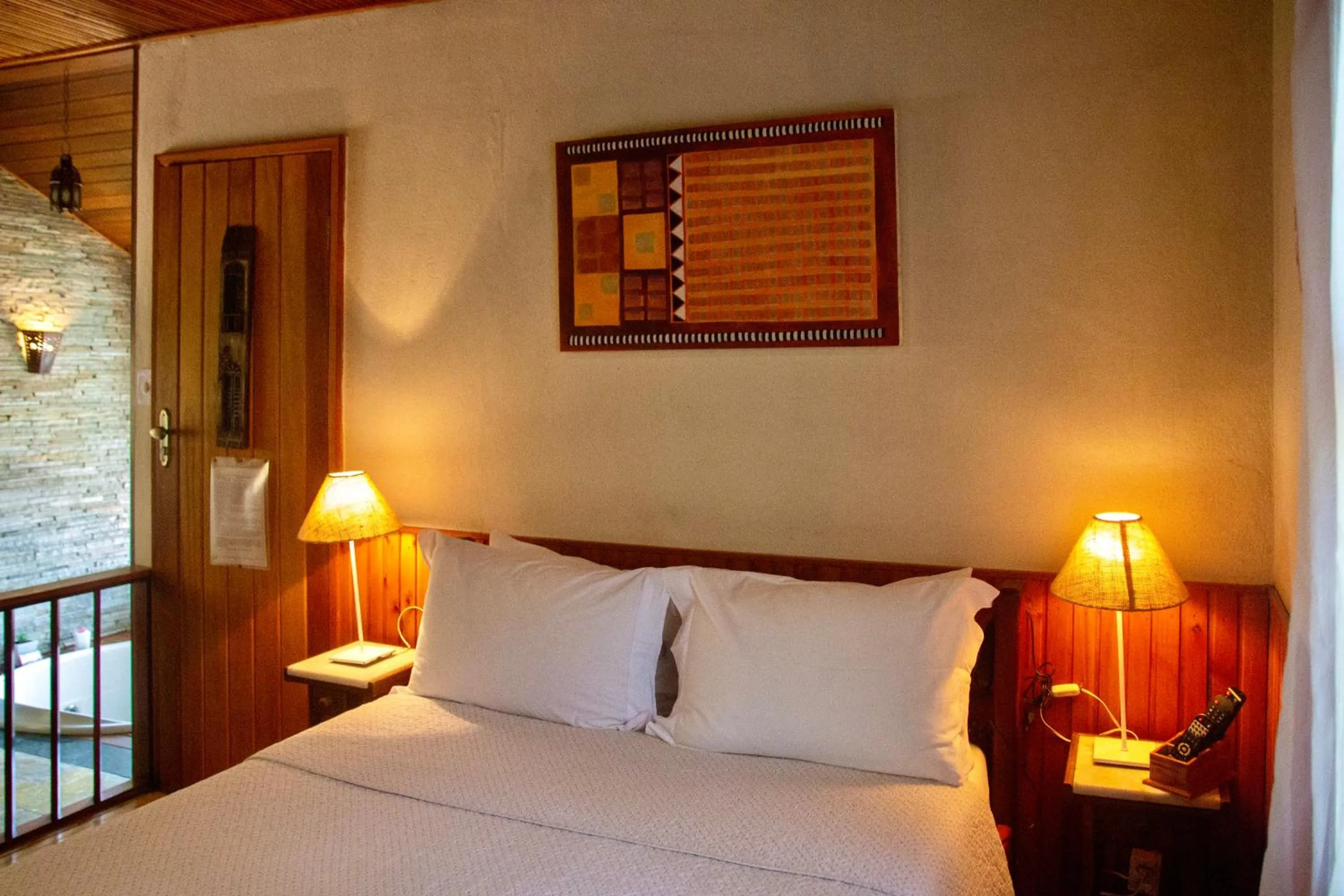 Bed in Pousada Moriá