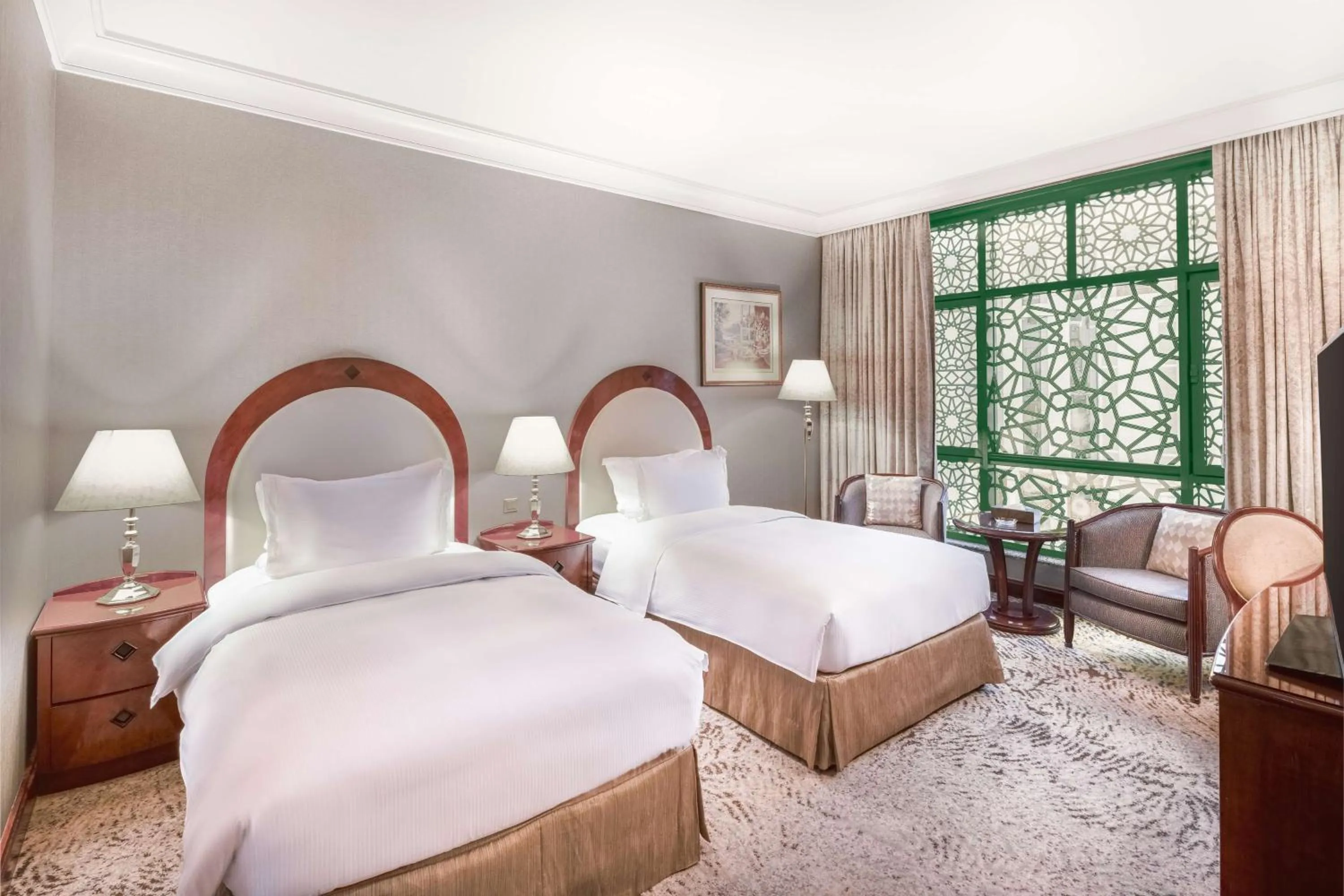 View (from property/room), Bed in Madinah Hilton Hotel