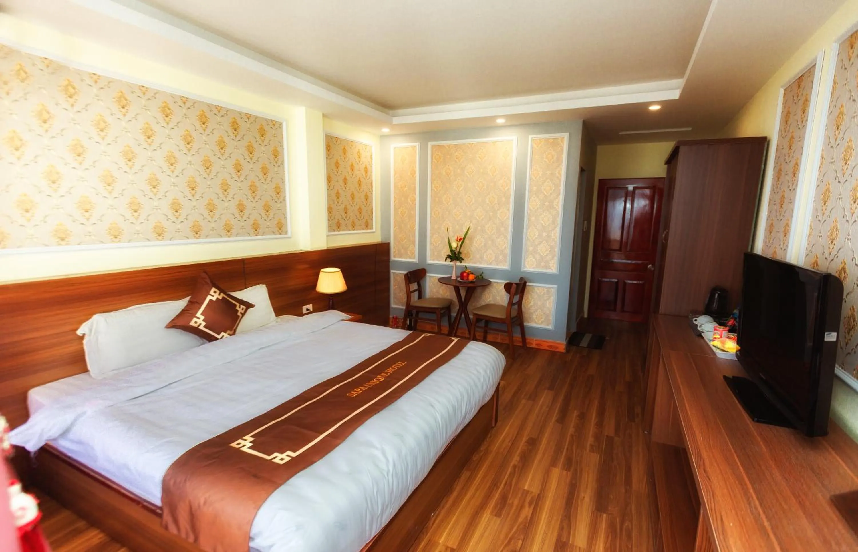 Bed in Sapa Unique Hotel