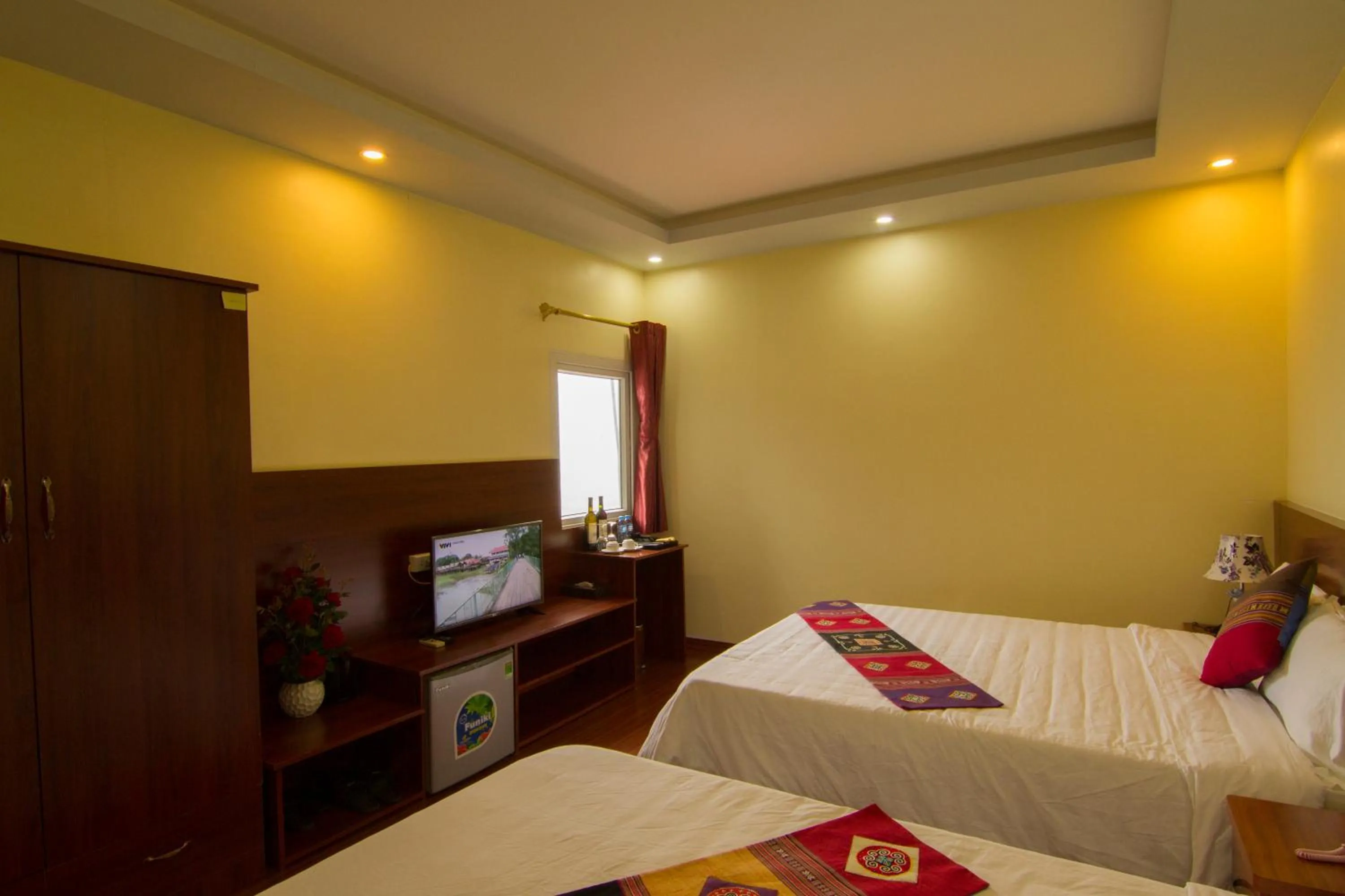 Bed in Sapa Unique Hotel