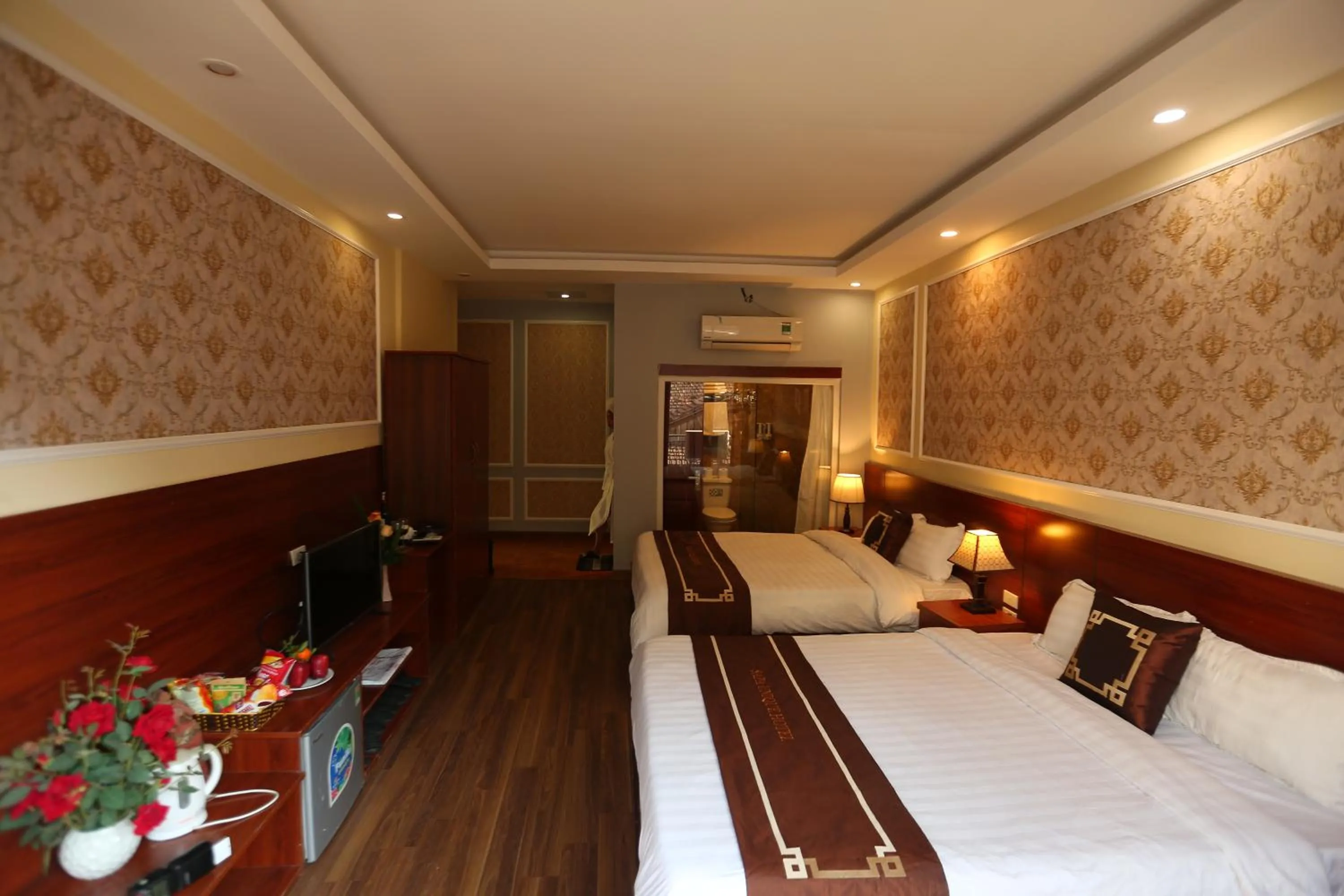 Bed in Sapa Unique Hotel