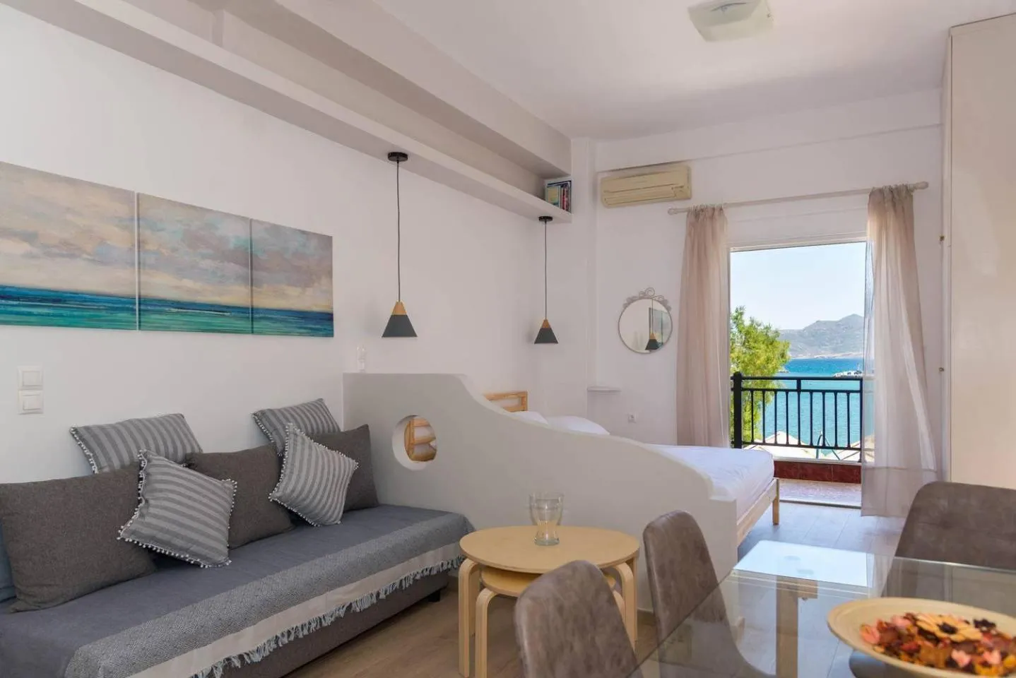 Bed in Sitia Old Port Studio