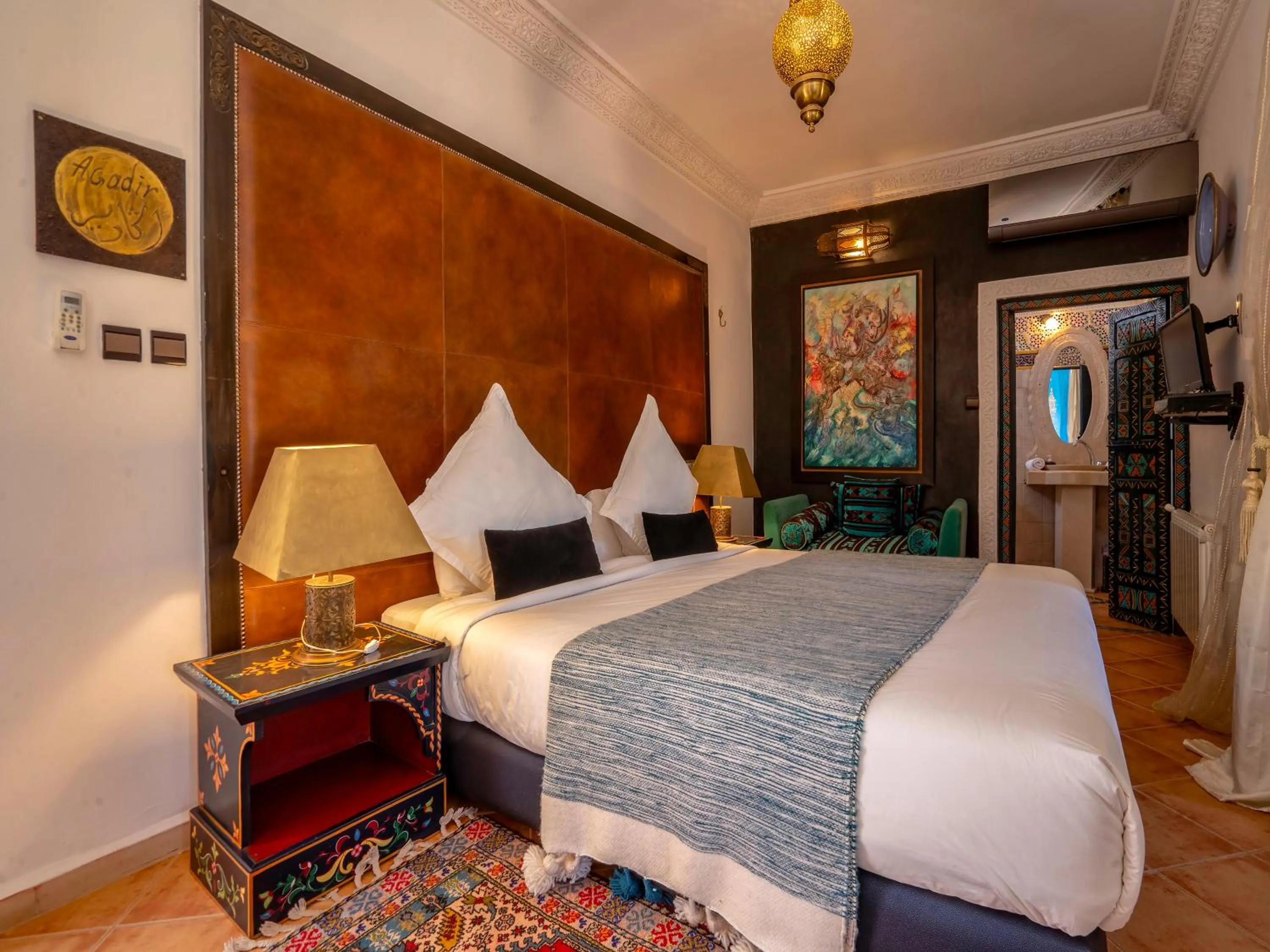 Bed in Clé De Sol Riad & SPA