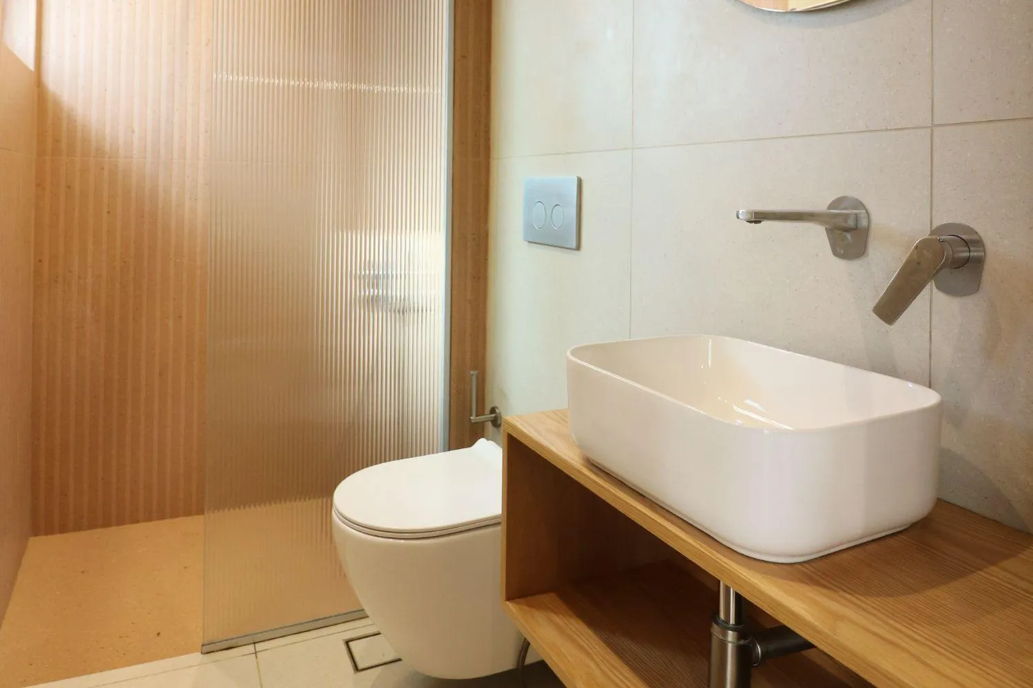 Shower in Philoxenia Apartments