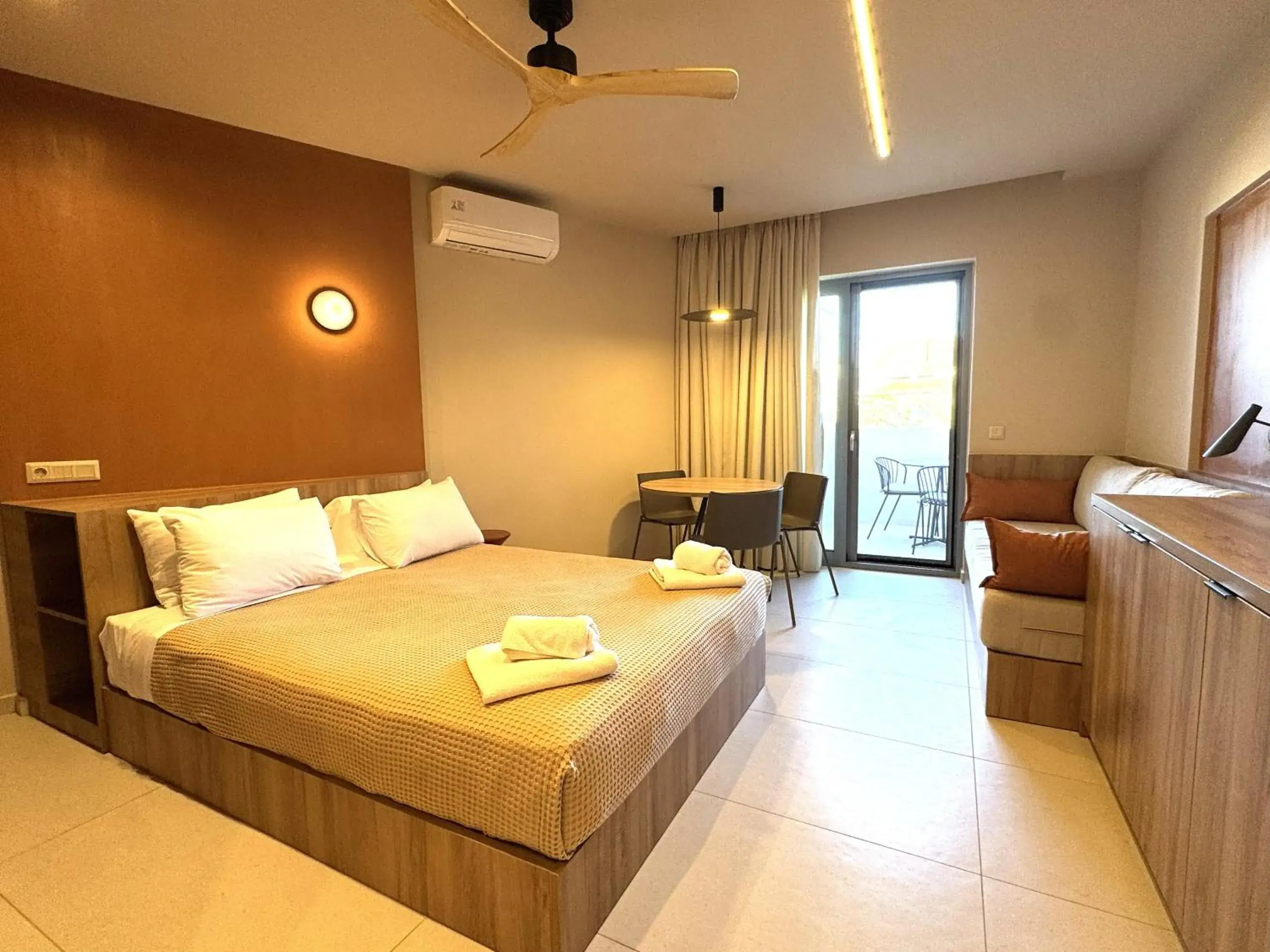 Bed in Philoxenia Apartments Bed in Philoxenia Apartments