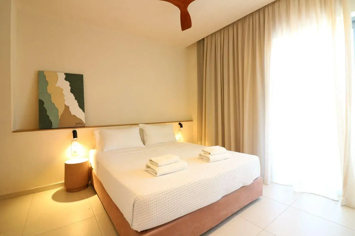 Bed in Philoxenia Apartments Bed in Philoxenia Apartments