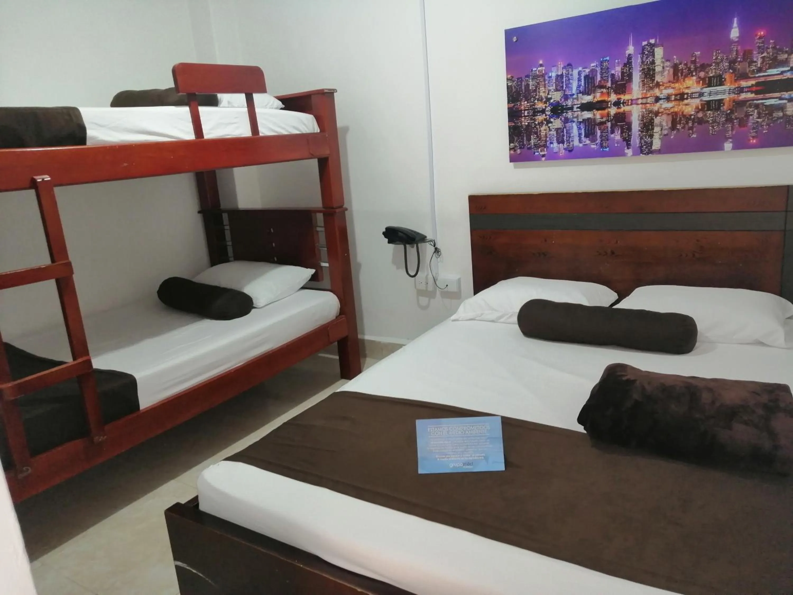 Bed in Hotel Sol del Estadio