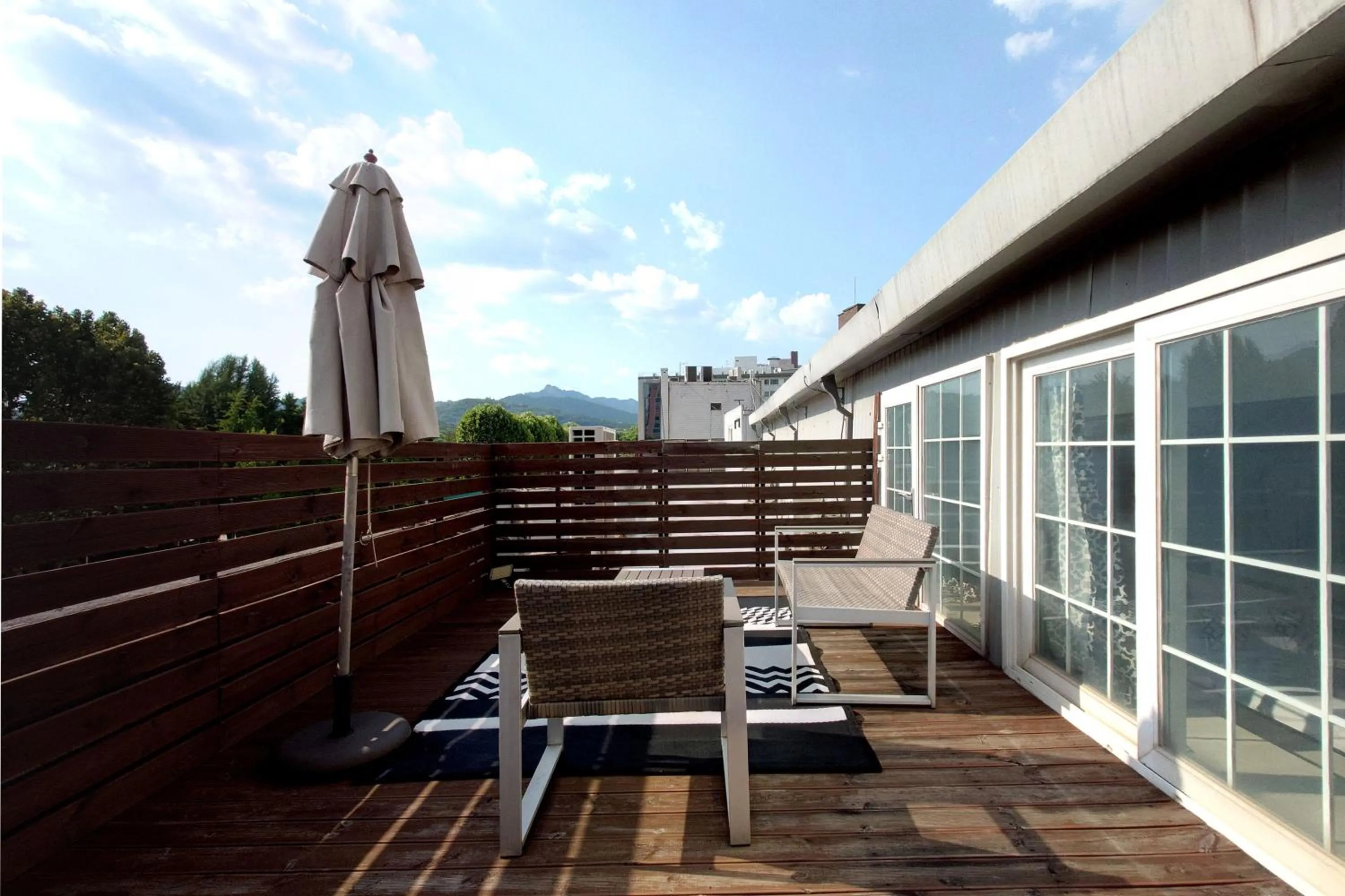 Balcony/Terrace in Seoul Loft Apartments - SLA 7 Night Minimum