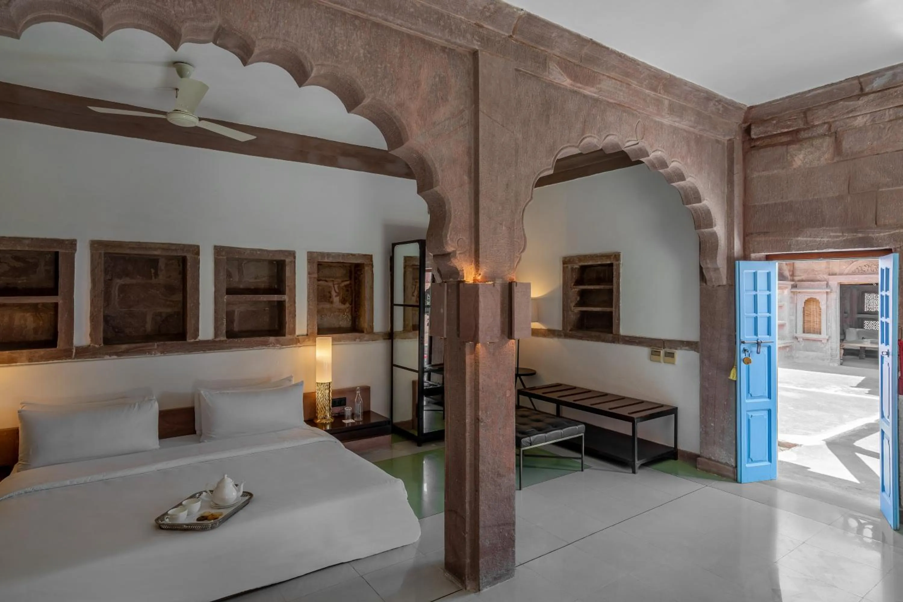Bedroom, Bed in RAAS Jodhpur