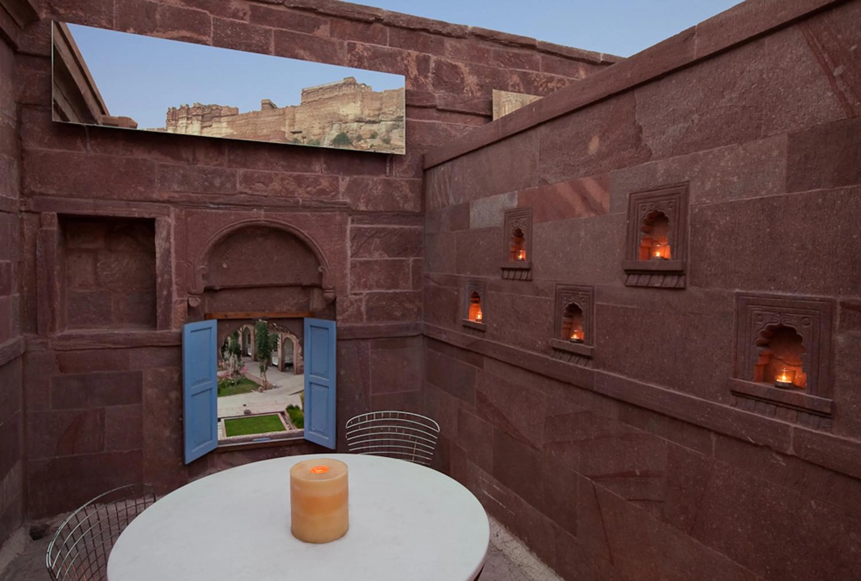 Seating area in RAAS Jodhpur