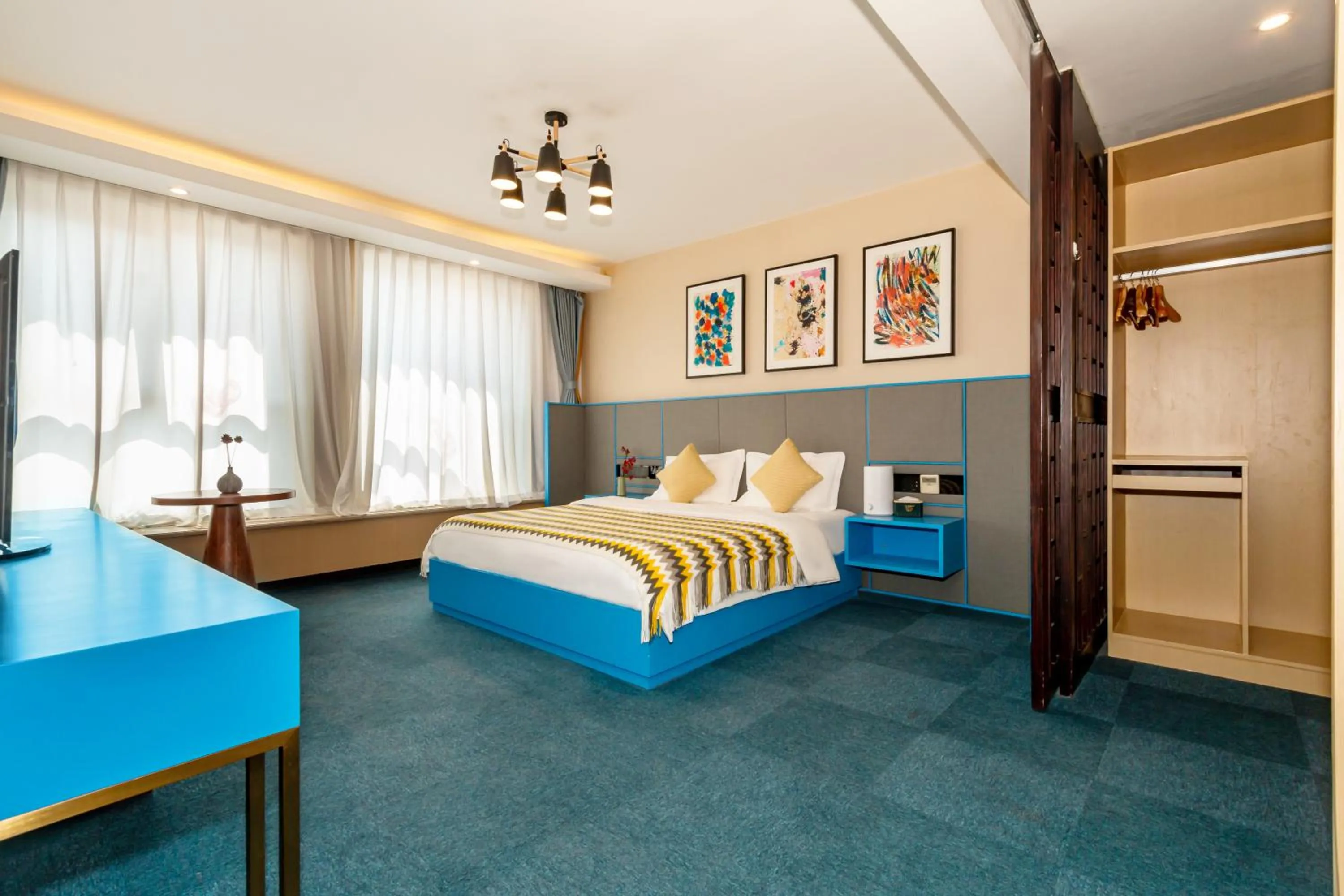 Bed in Yise Apartment Beijing Guomao CBD Branch