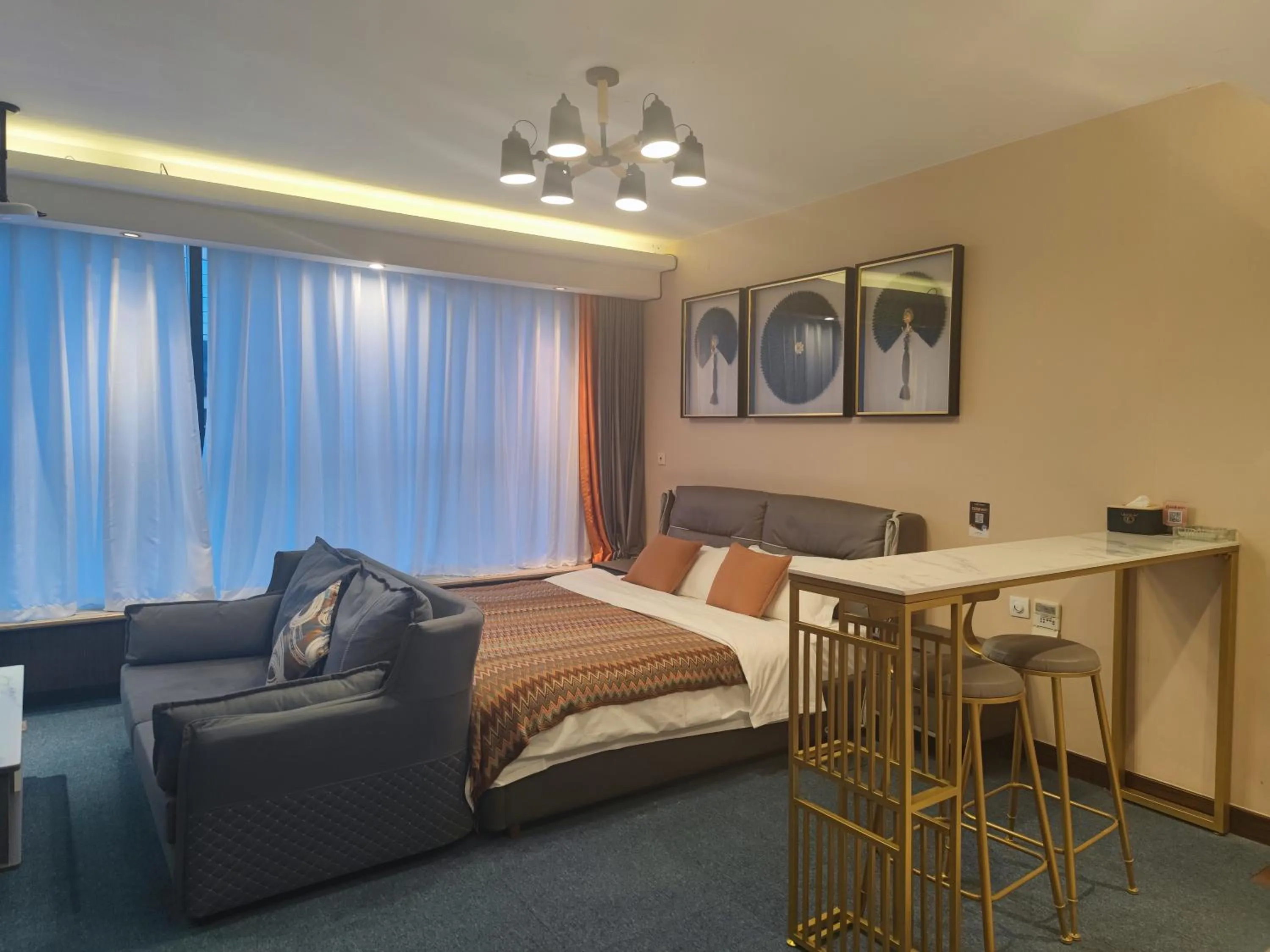 Bed in Yise Apartment Beijing Guomao CBD Branch