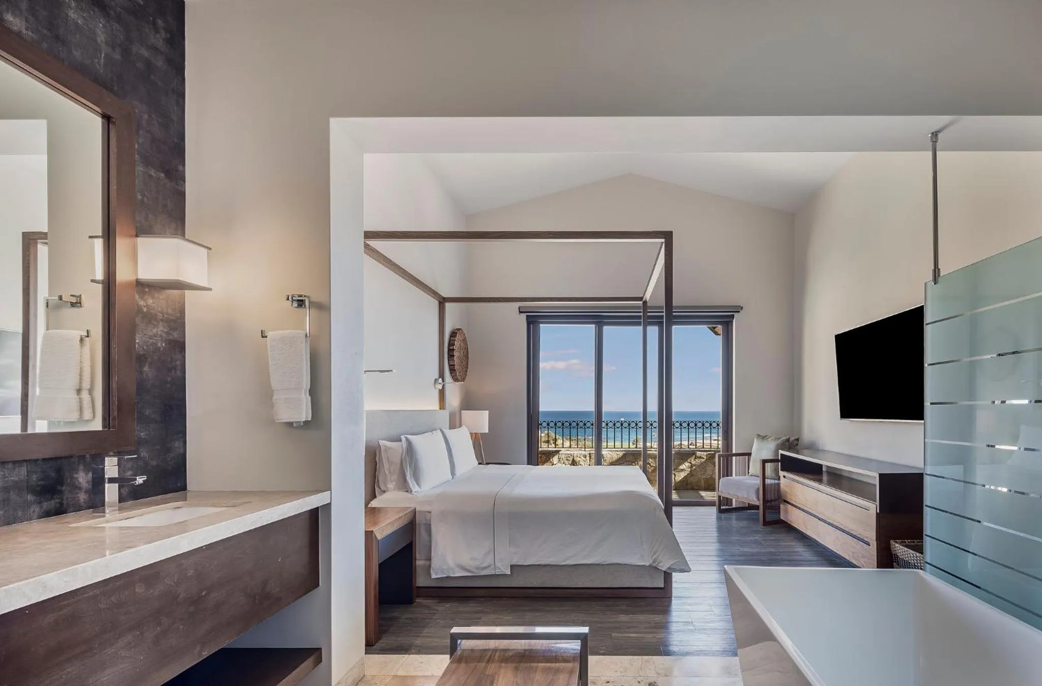 Bedroom, Bed in Live Aqua Private Residences Los Cabos