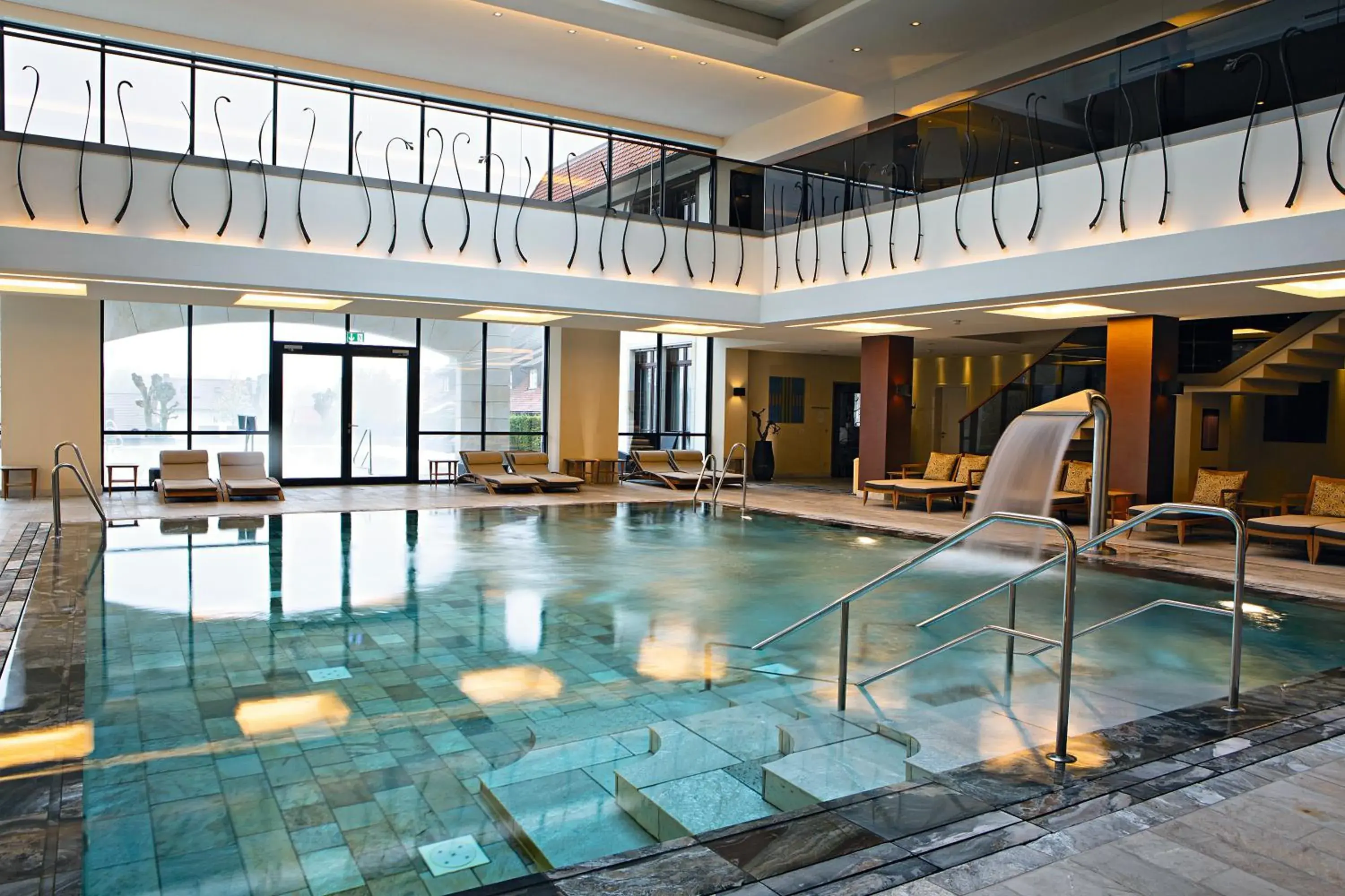 Pool view in Wald & Schlosshotel Friedrichsruhe Pool view in Wald & Schlosshotel Friedrichsruhe