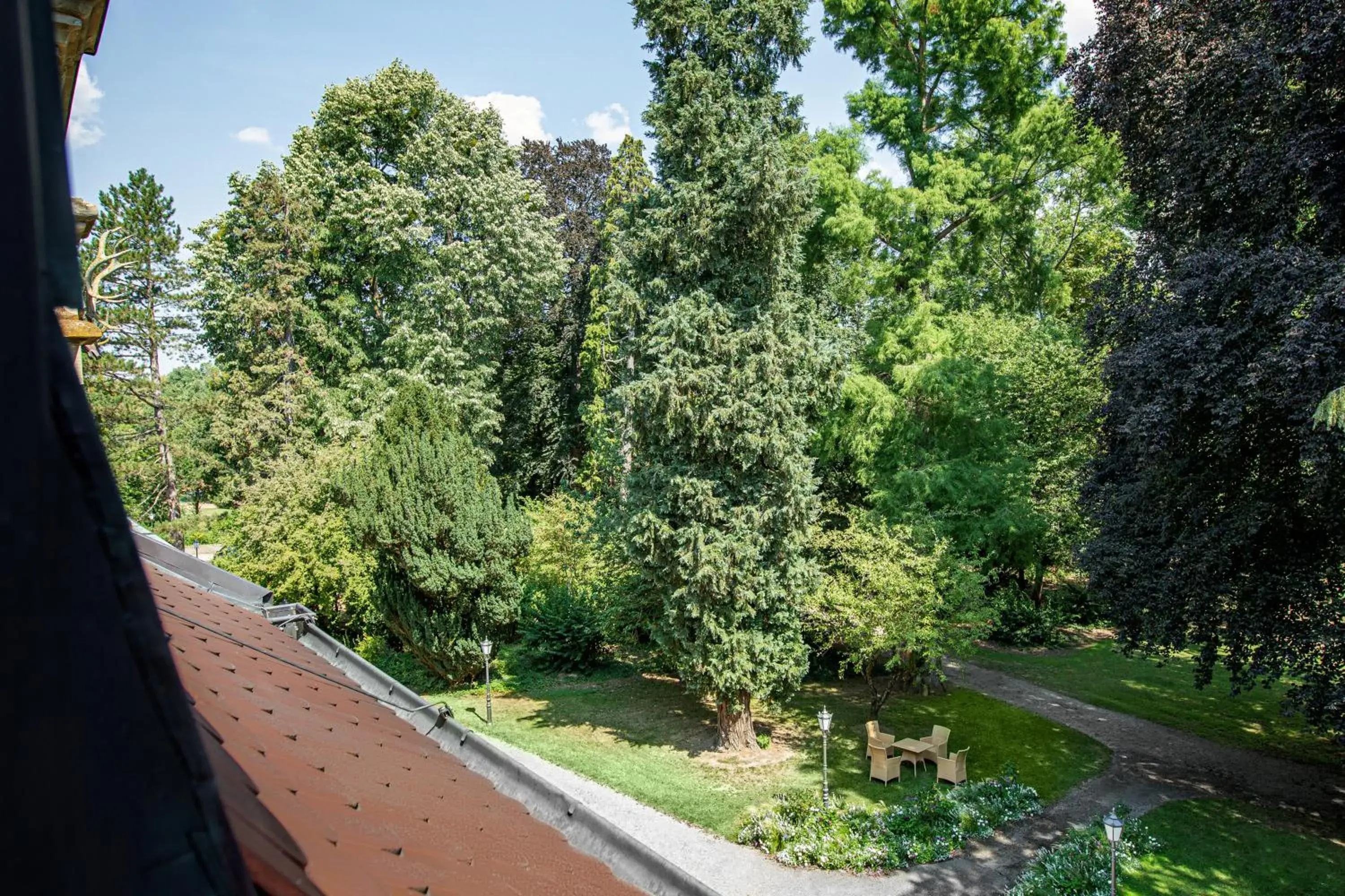 Garden view in Wald & Schlosshotel Friedrichsruhe Garden view in Wald & Schlosshotel Friedrichsruhe