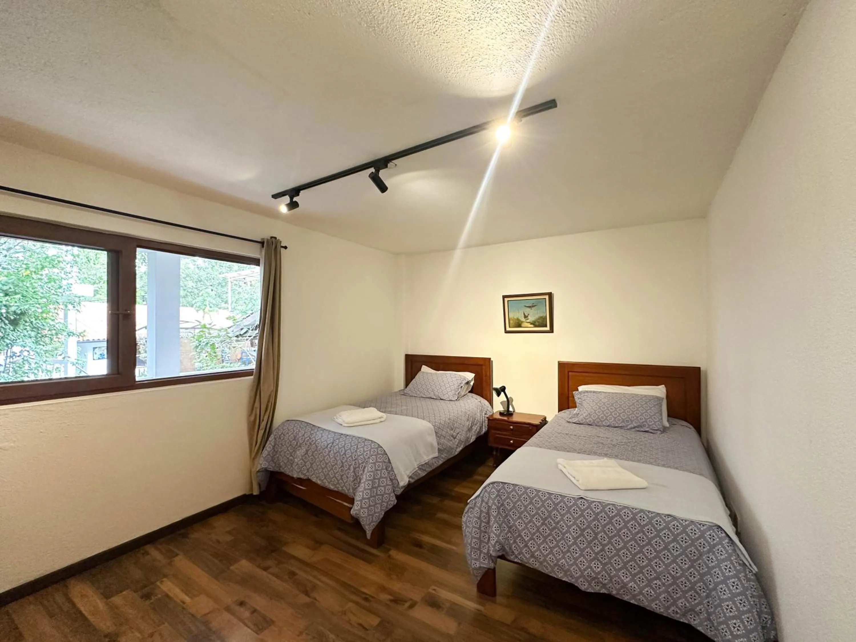 View (from property/room), Bed in Apartamentos Otorongo Cuenca Ecuador