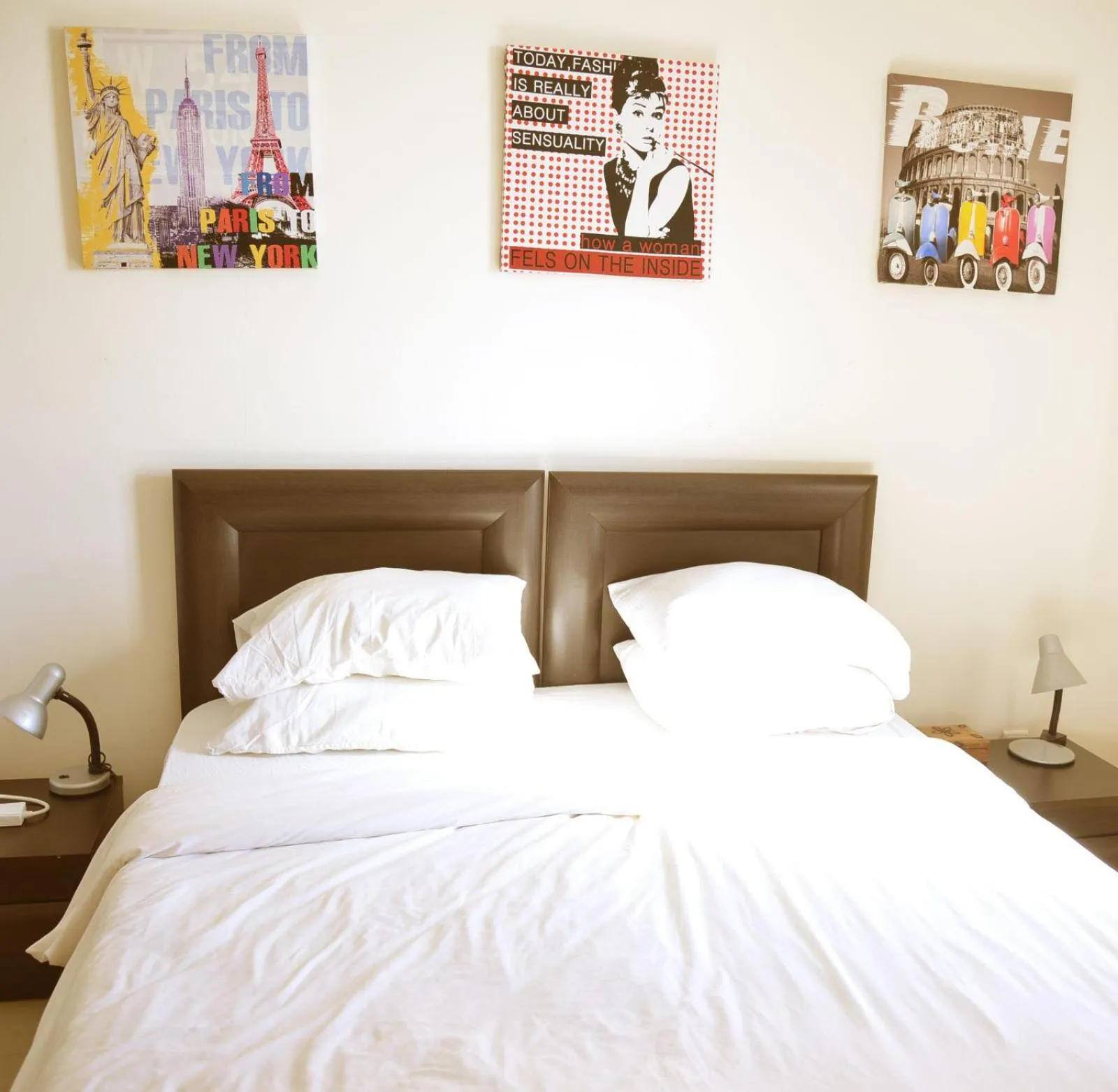 Bed in Apartments on the Beach