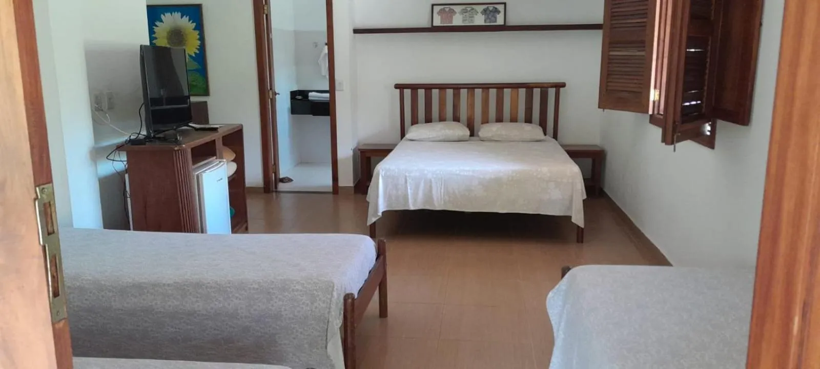 Bed in Pousada Girassol