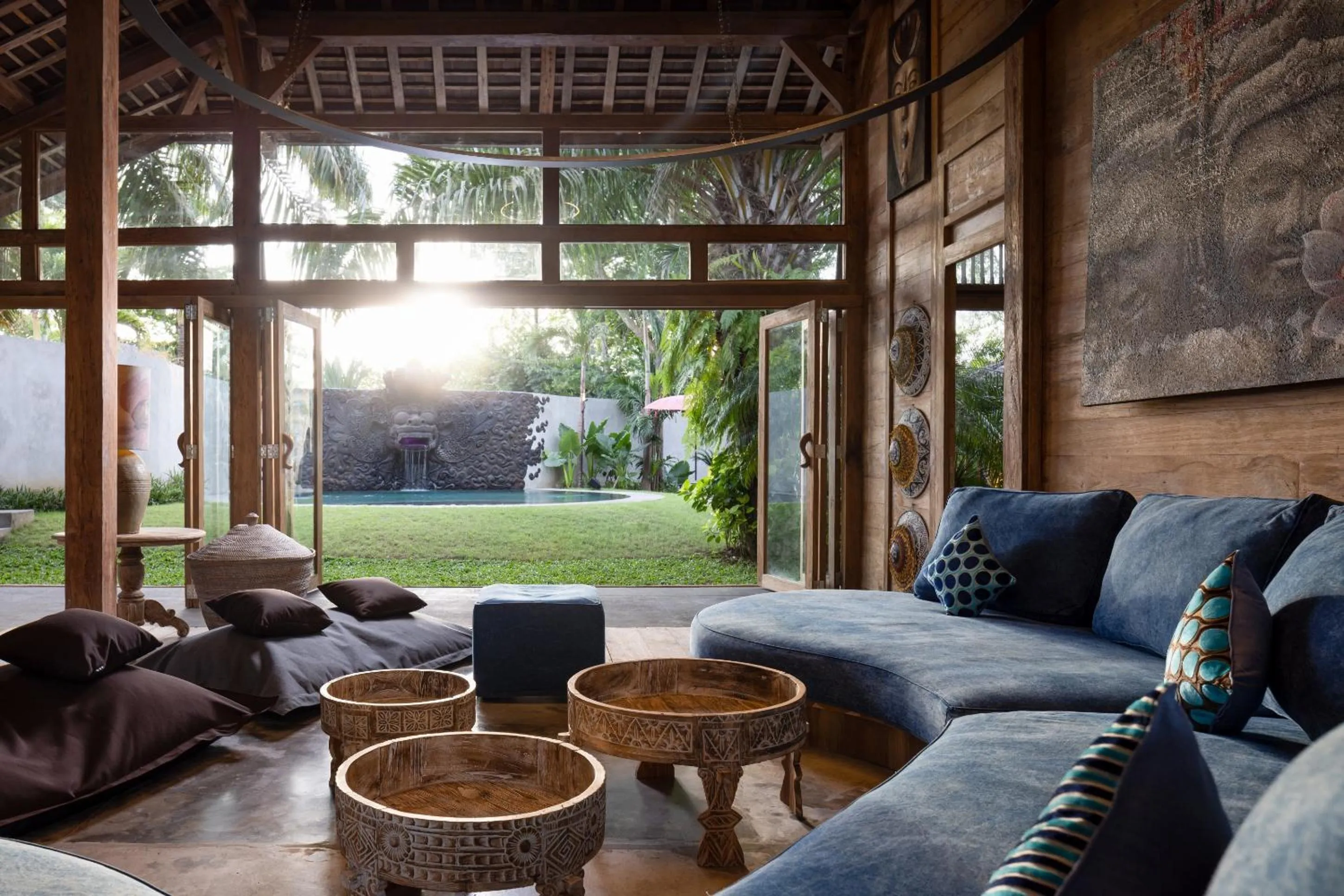 Living room in Blue Karma Village