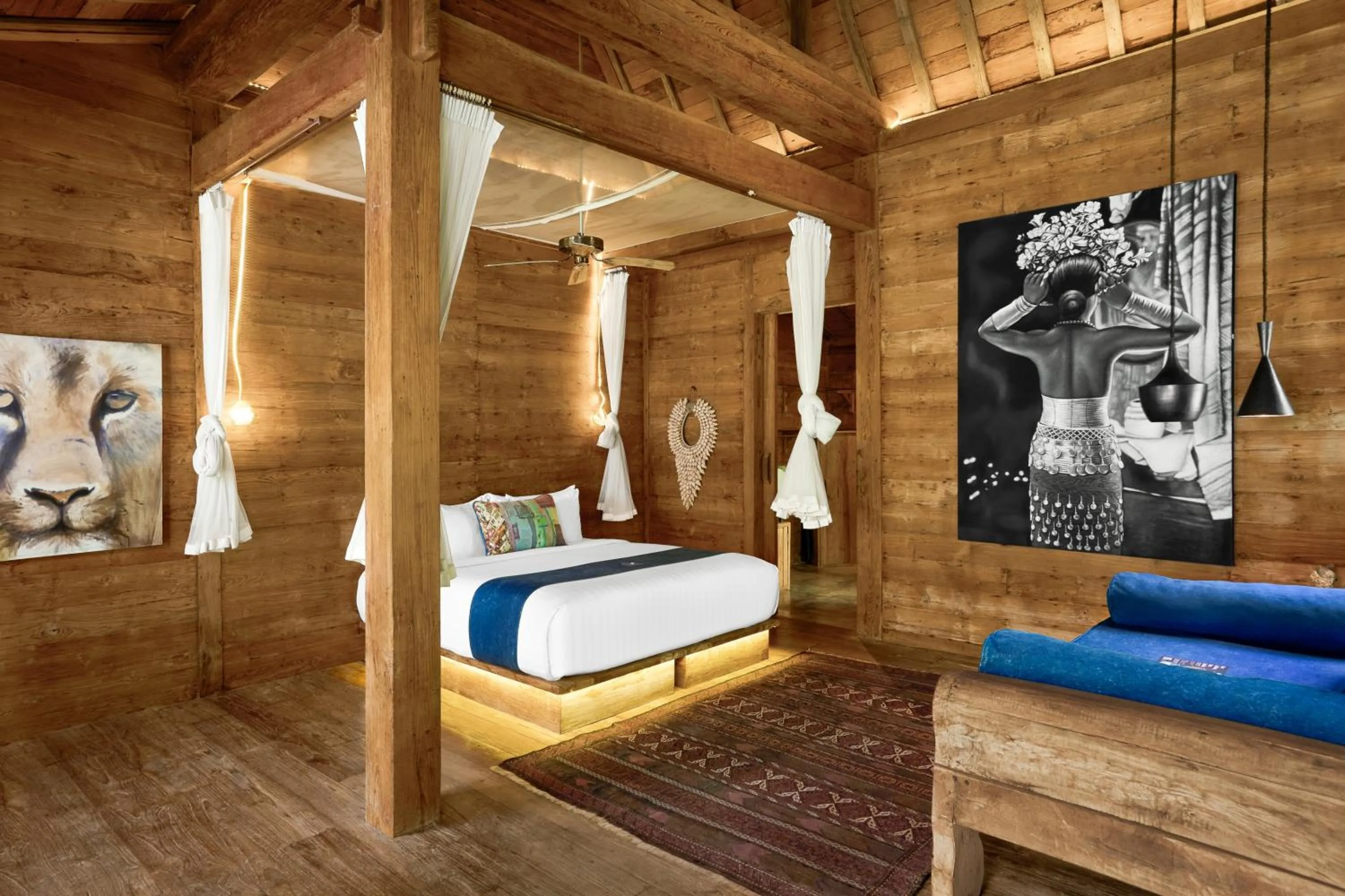 Bed in Blue Karma Village