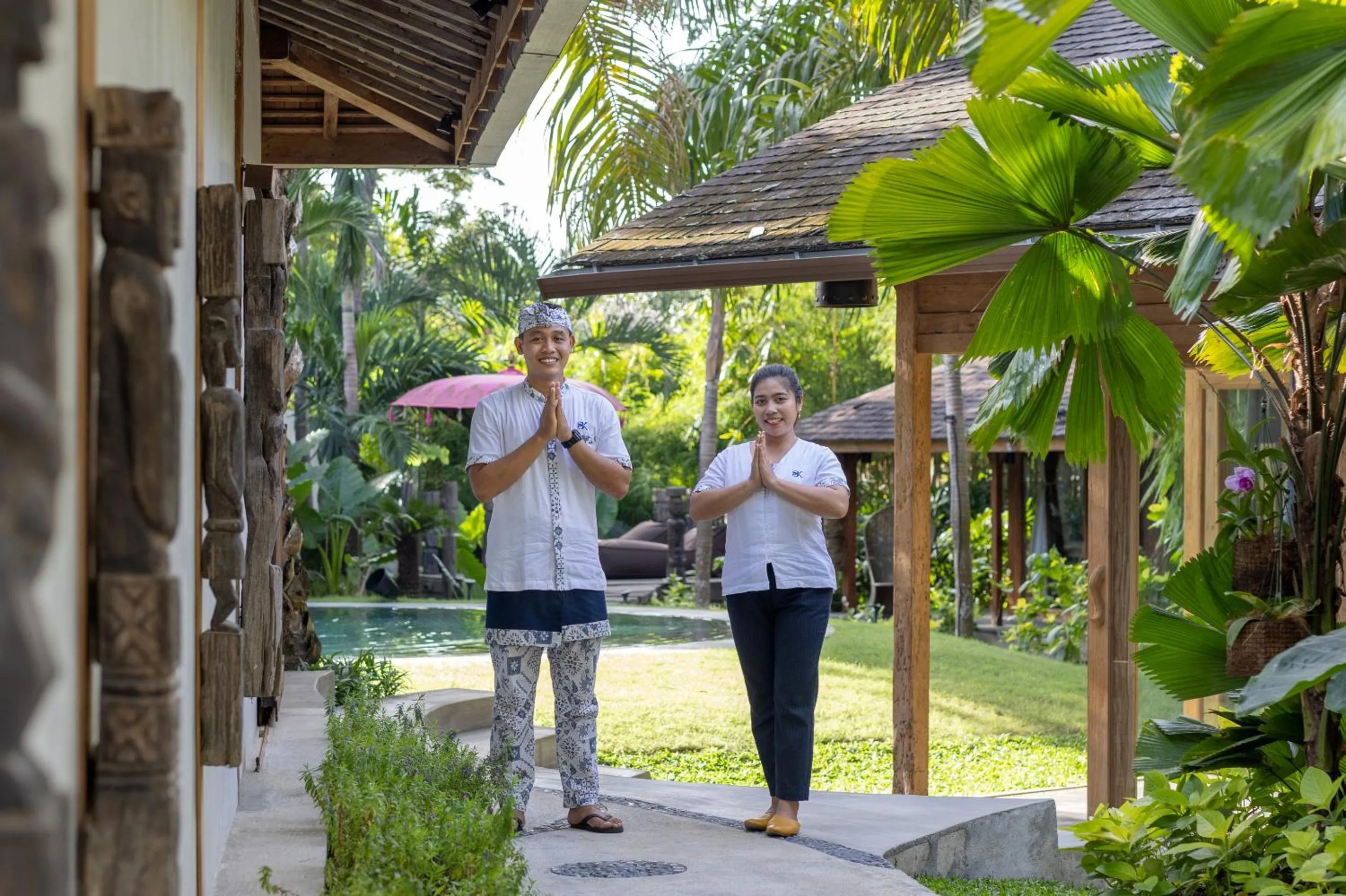 Staff in Blue Karma Village