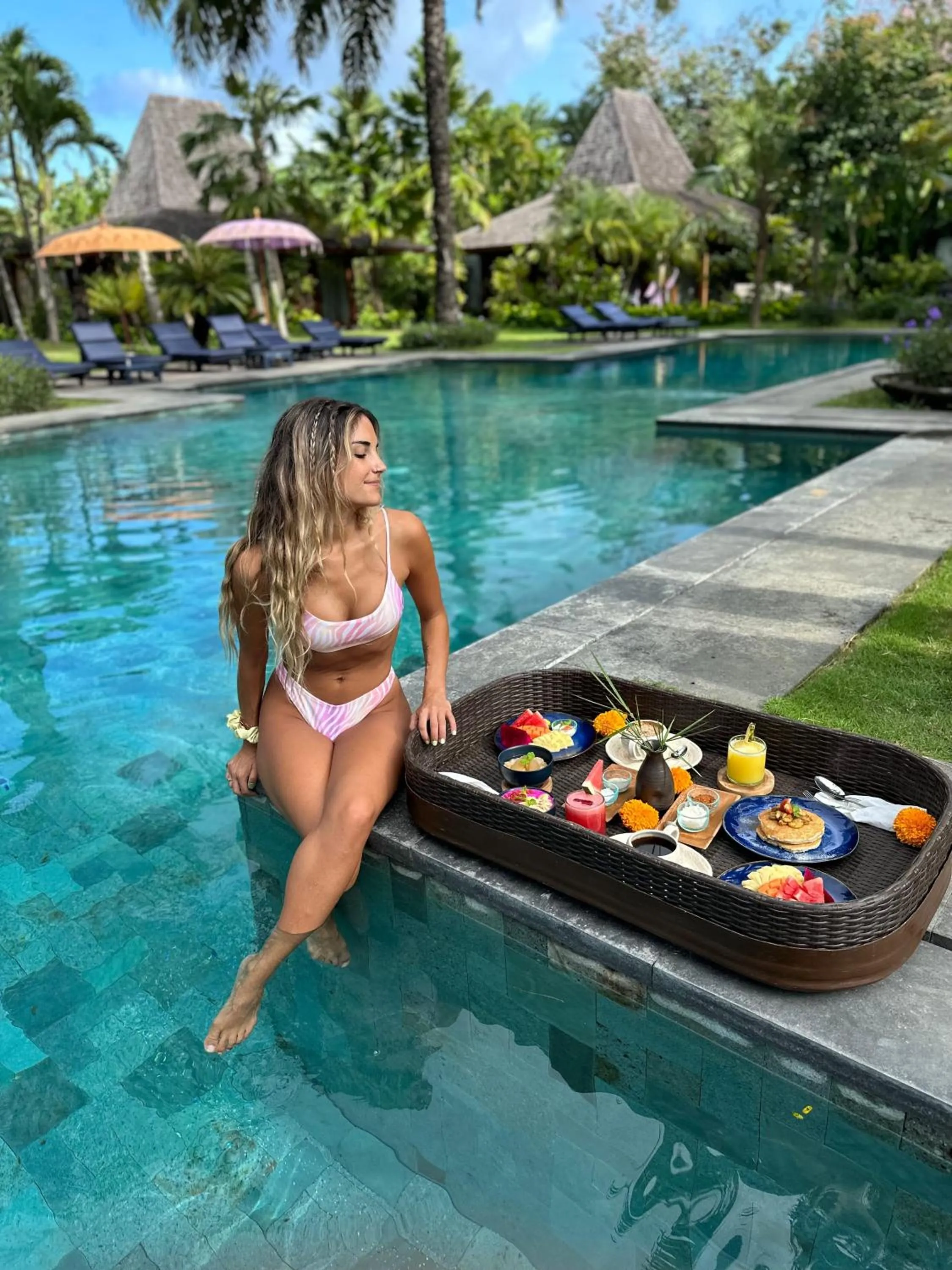 Swimming pool in Blue Karma Village