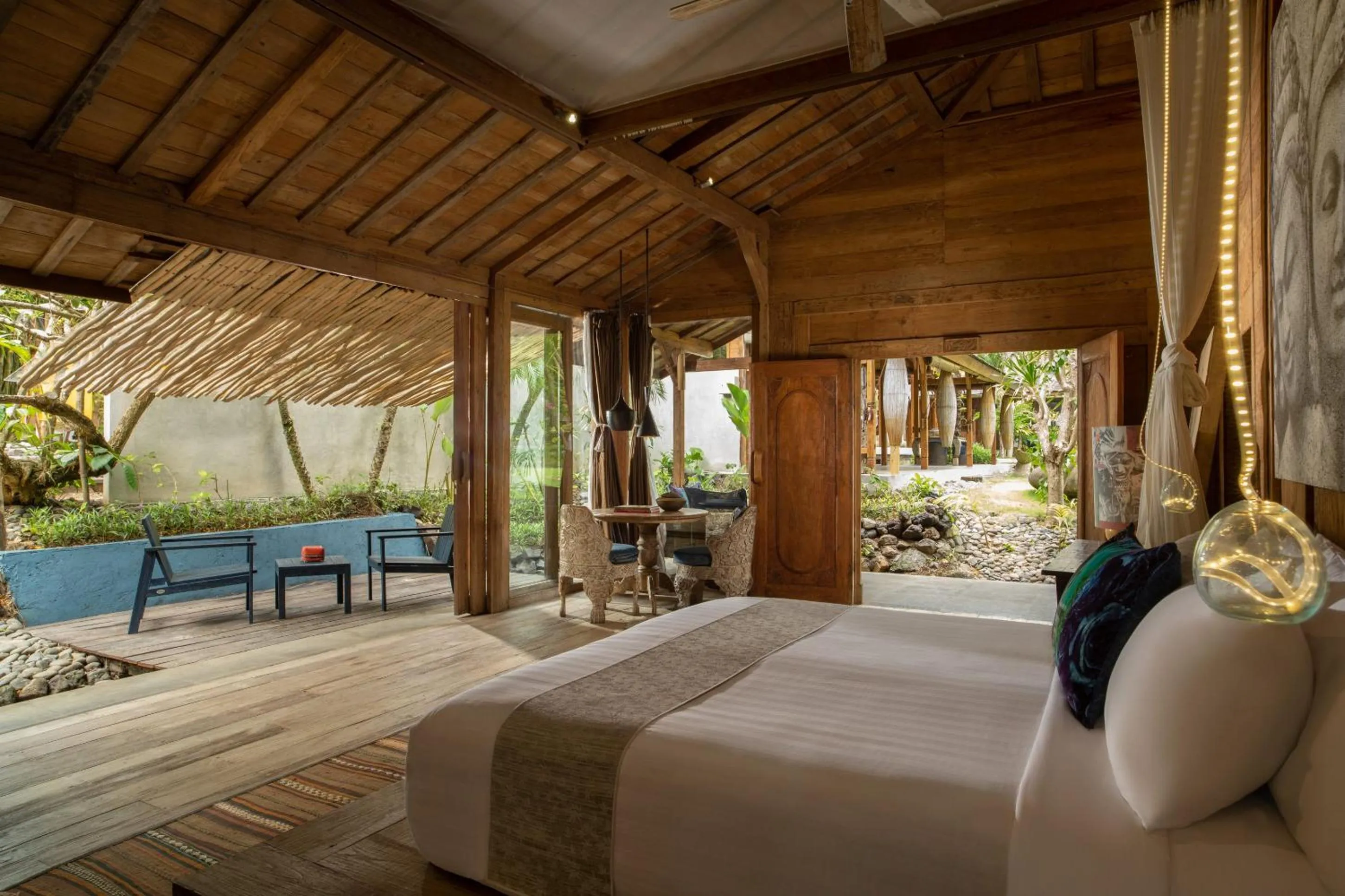 Bedroom, Bed in Blue Karma Village