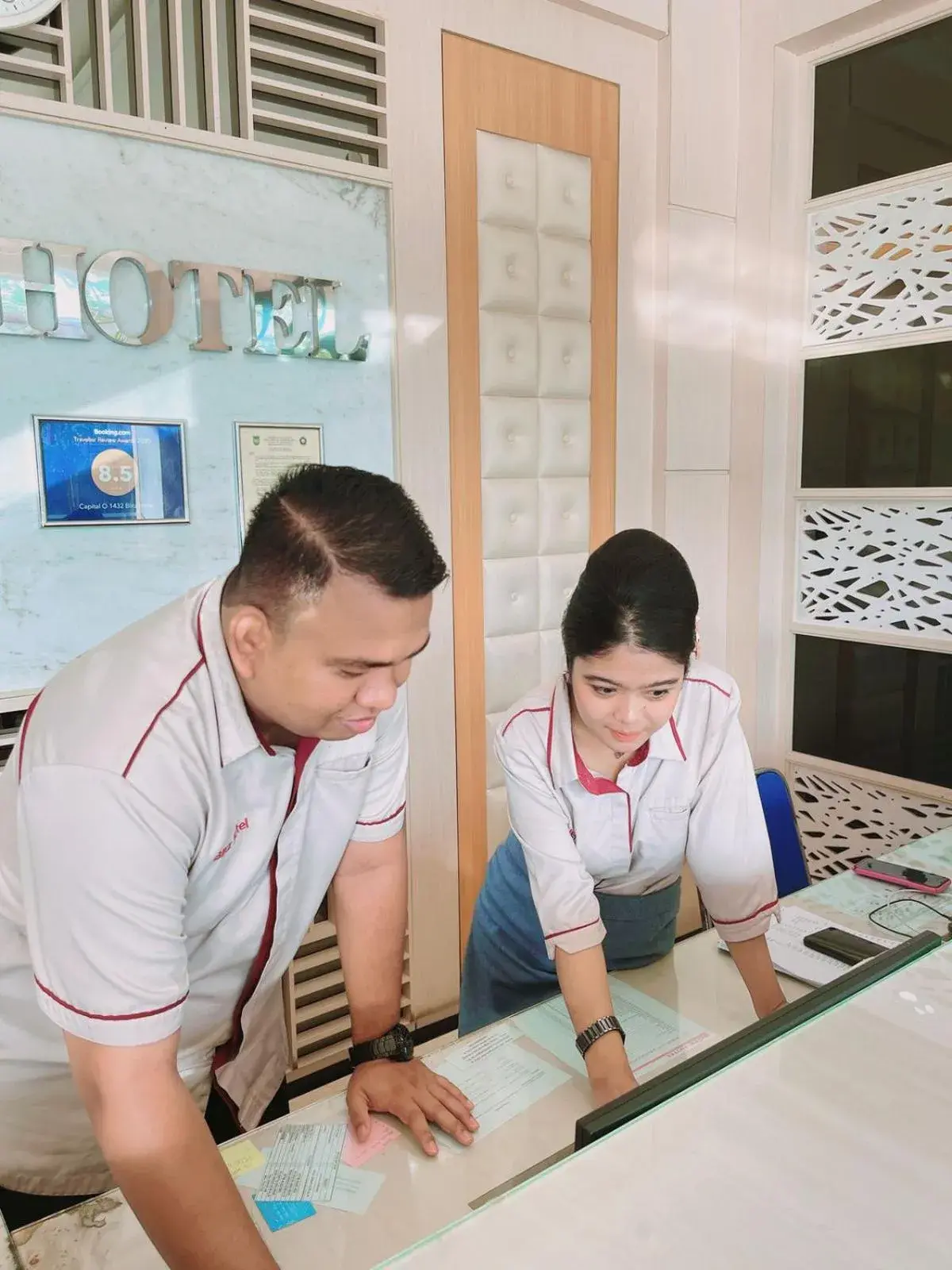 Lobby or reception in Blitz Hotel Batam Centre Lobby or reception in Blitz Hotel Batam Centre