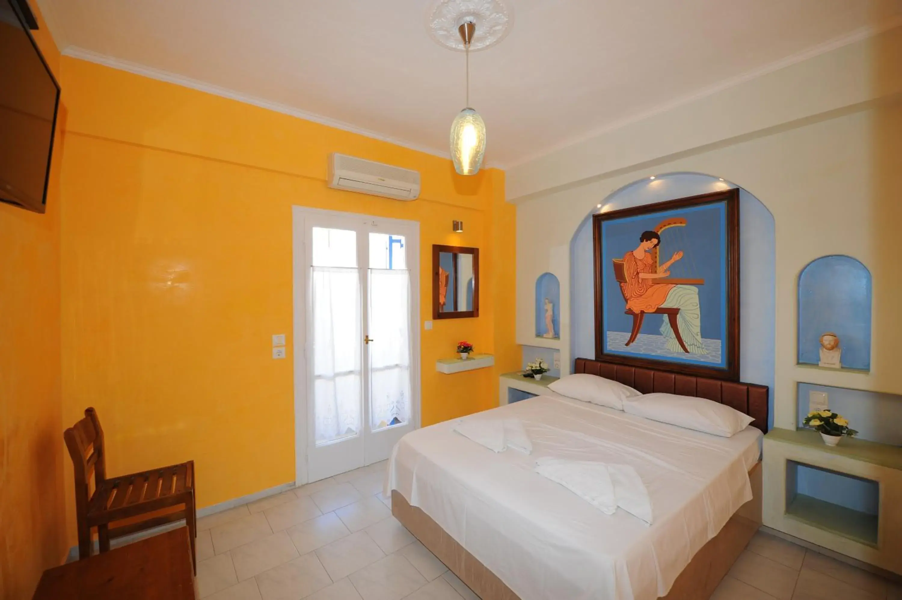 Bedroom, Bed in Orfeas Apartments Bedroom, Bed in Orfeas Apartments