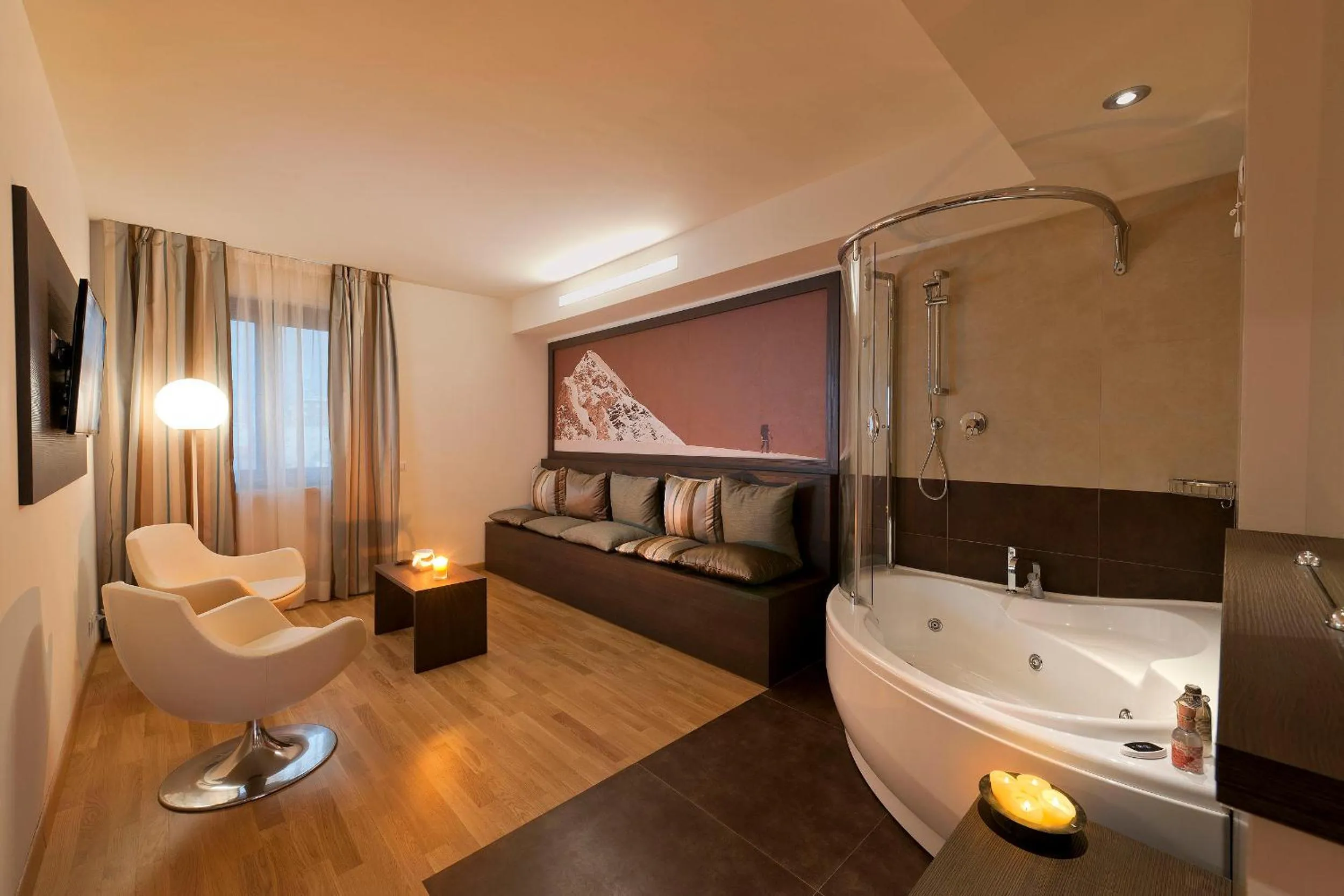 Living room in HB Aosta Hotel & Balcony SPA