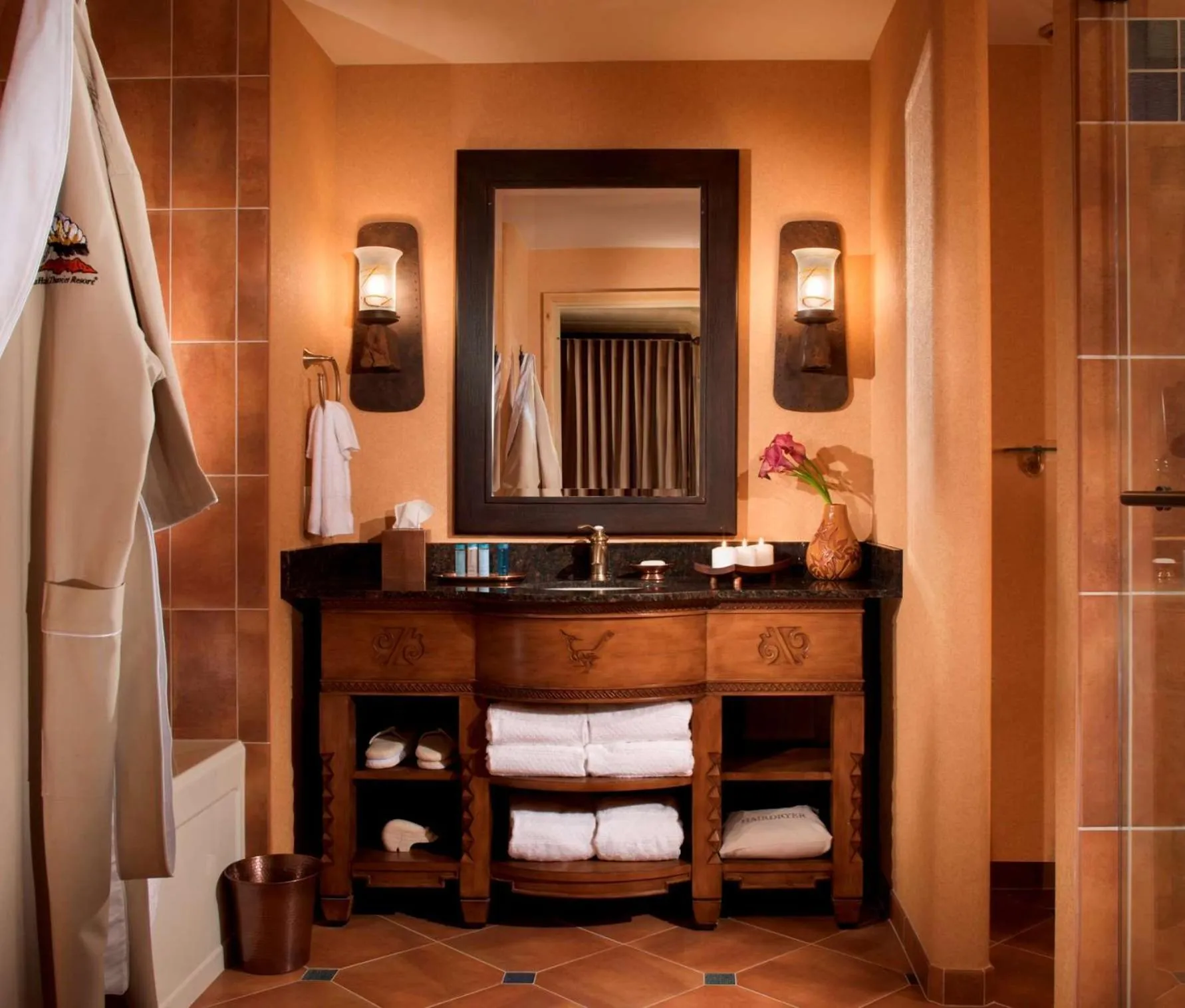 Bathroom in Hilton Santa Fe Buffalo Thunder