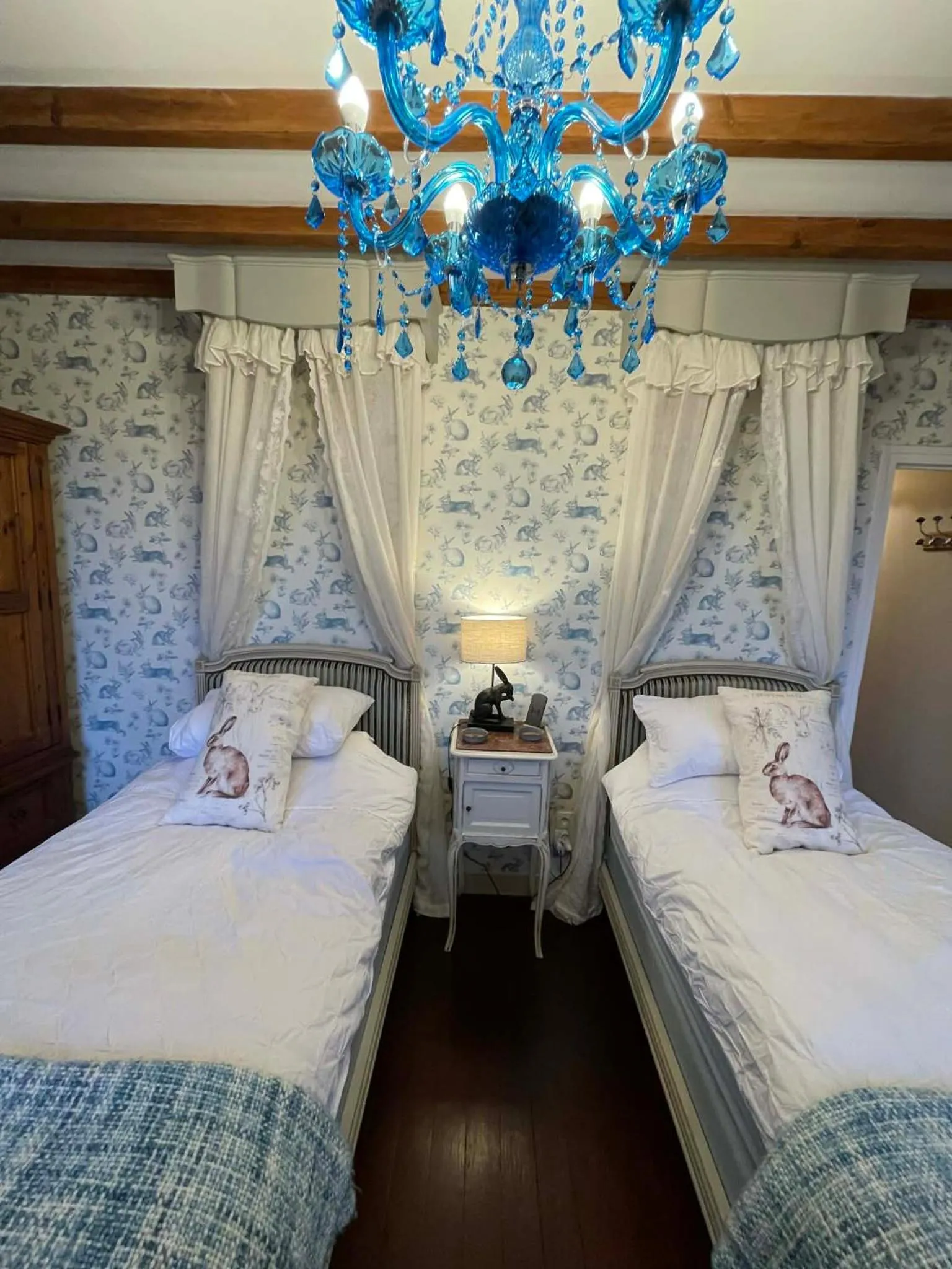 Bed in The Old Farm of Amfreville Chambre d' Hotes & Table d' Hotes
