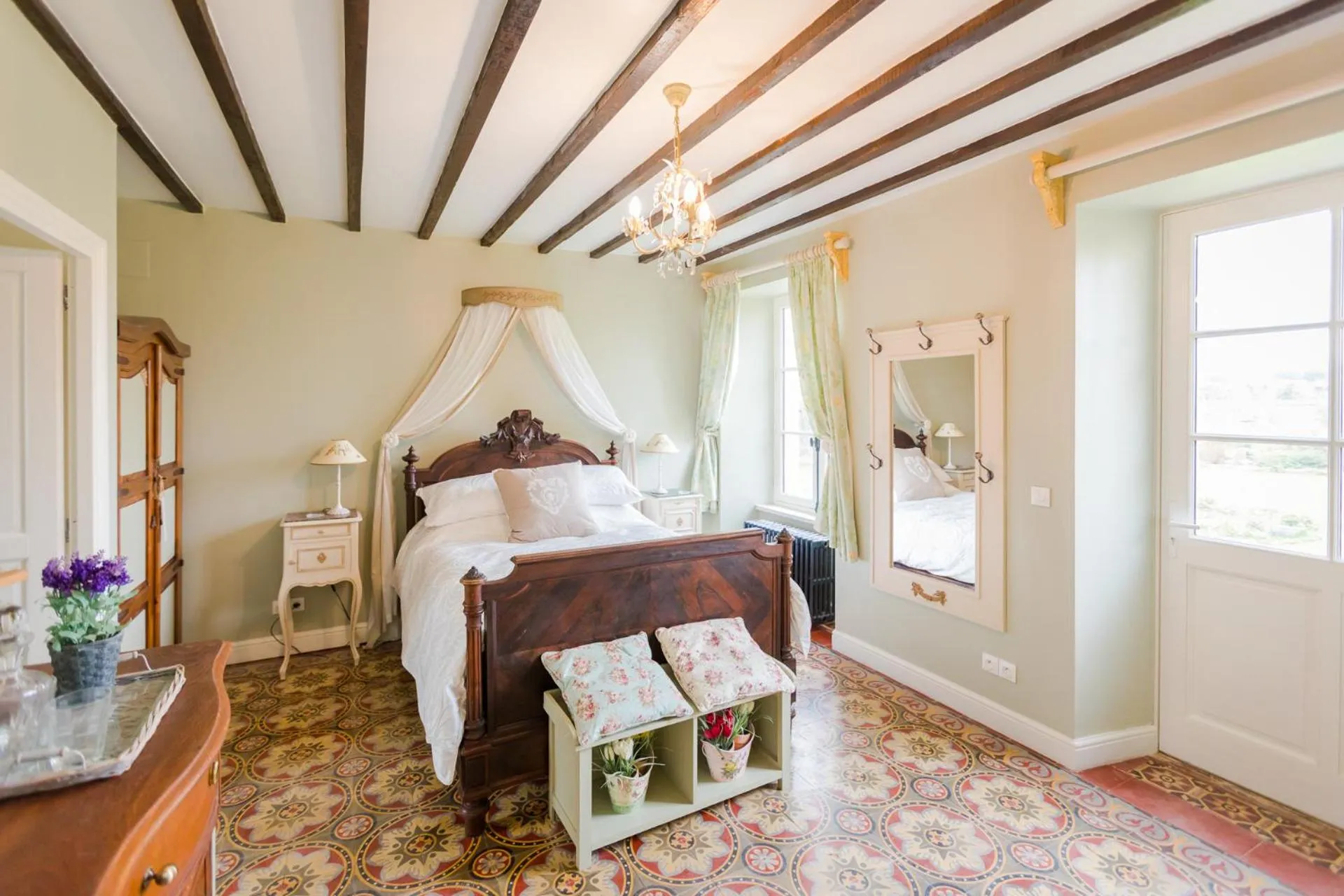 Bed in The Old Farm of Amfreville