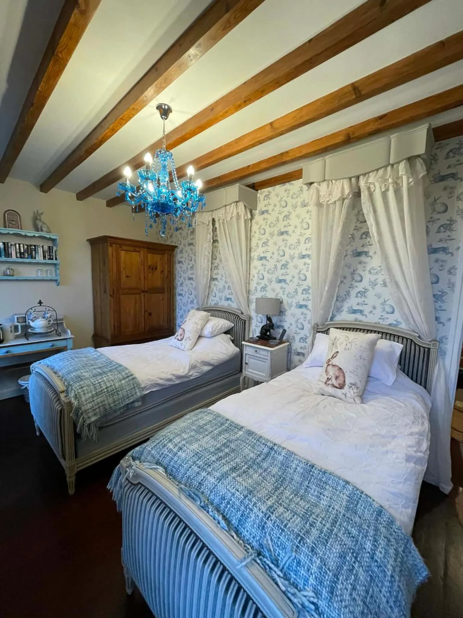 Bed in The Old Farm of Amfreville Chambre d' Hotes & Table d' Hotes