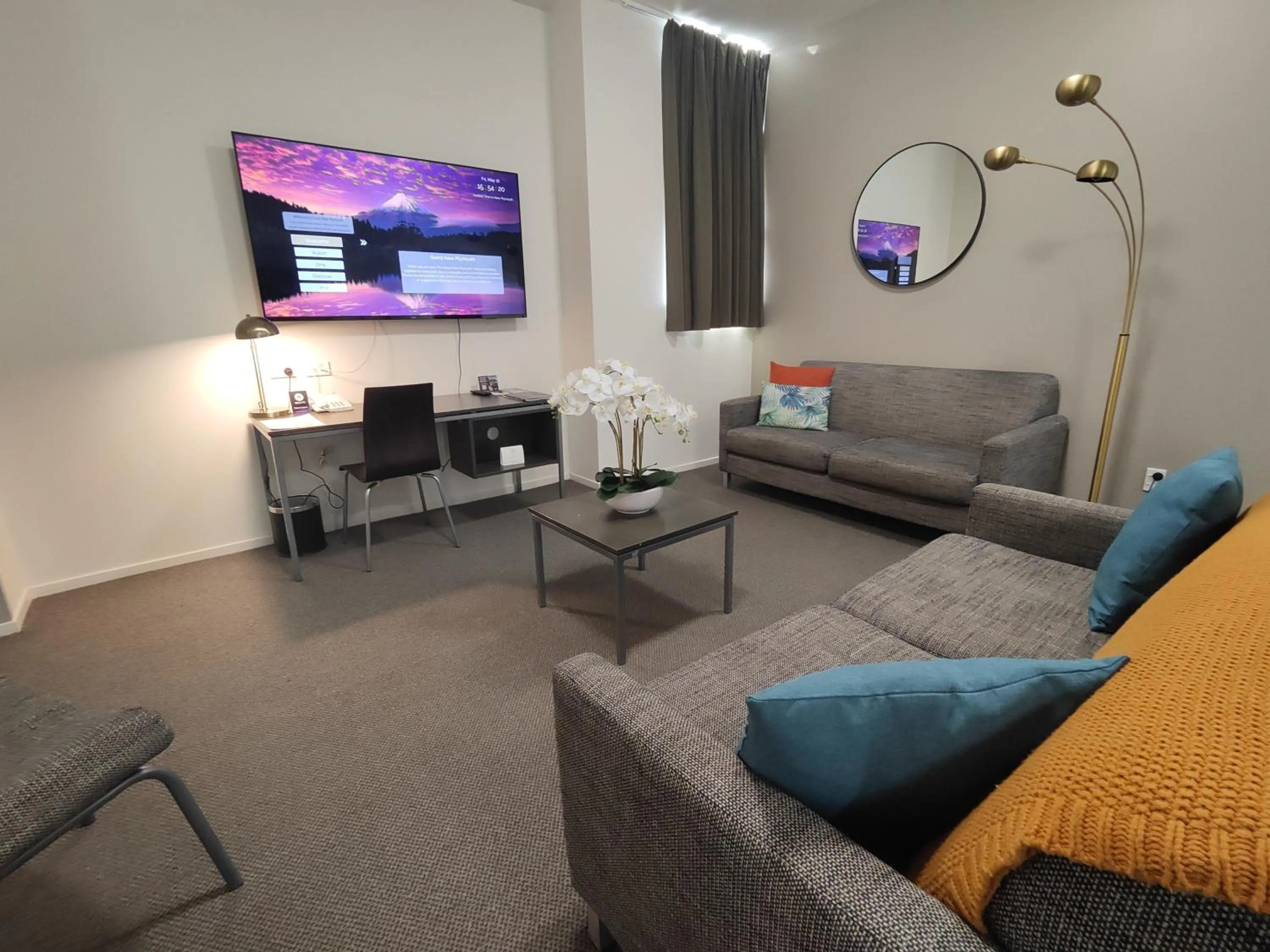 Living room in Quest New Plymouth CBD Apartment Hotel