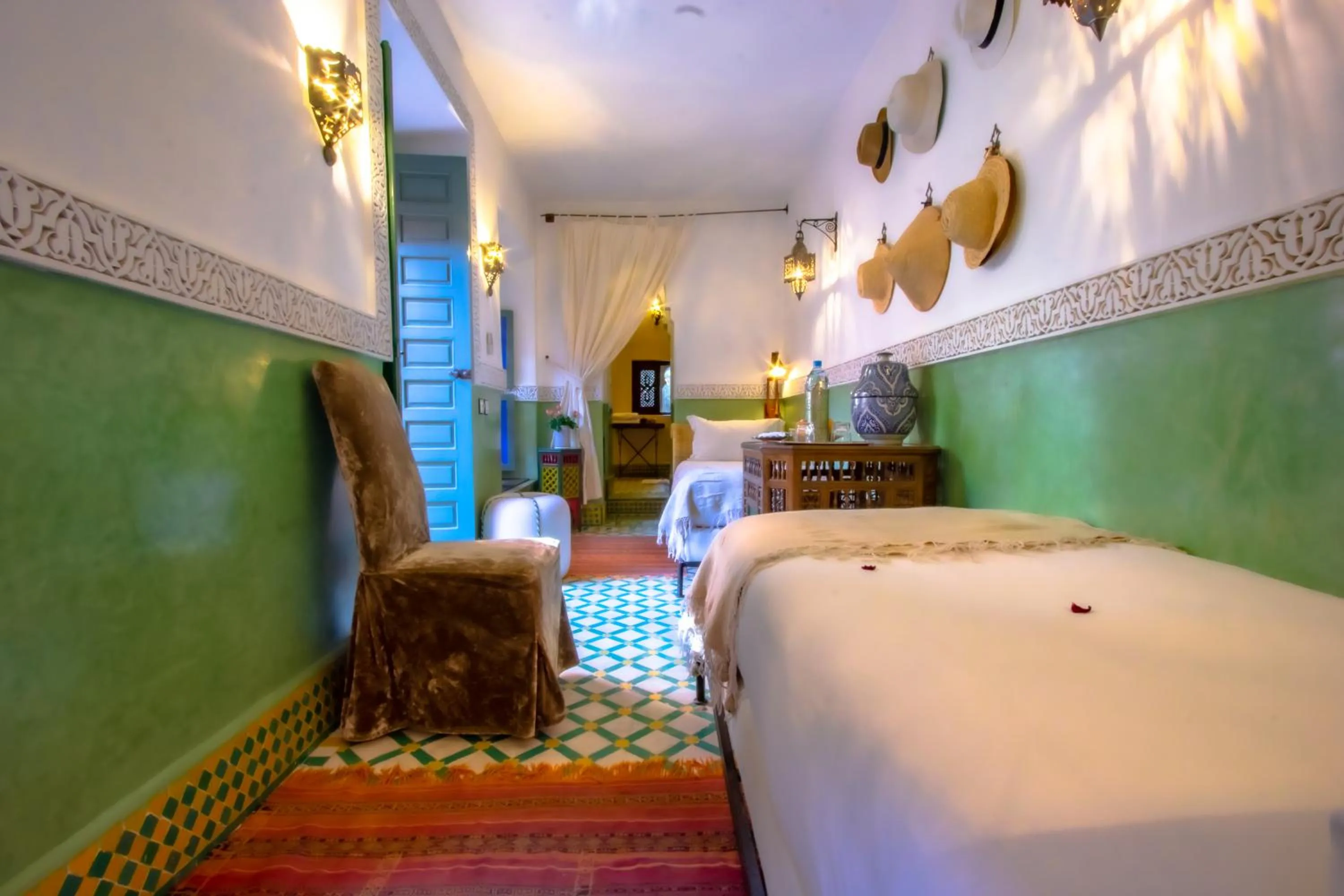 Bedroom, Bed in Riad Kaiss By Anika