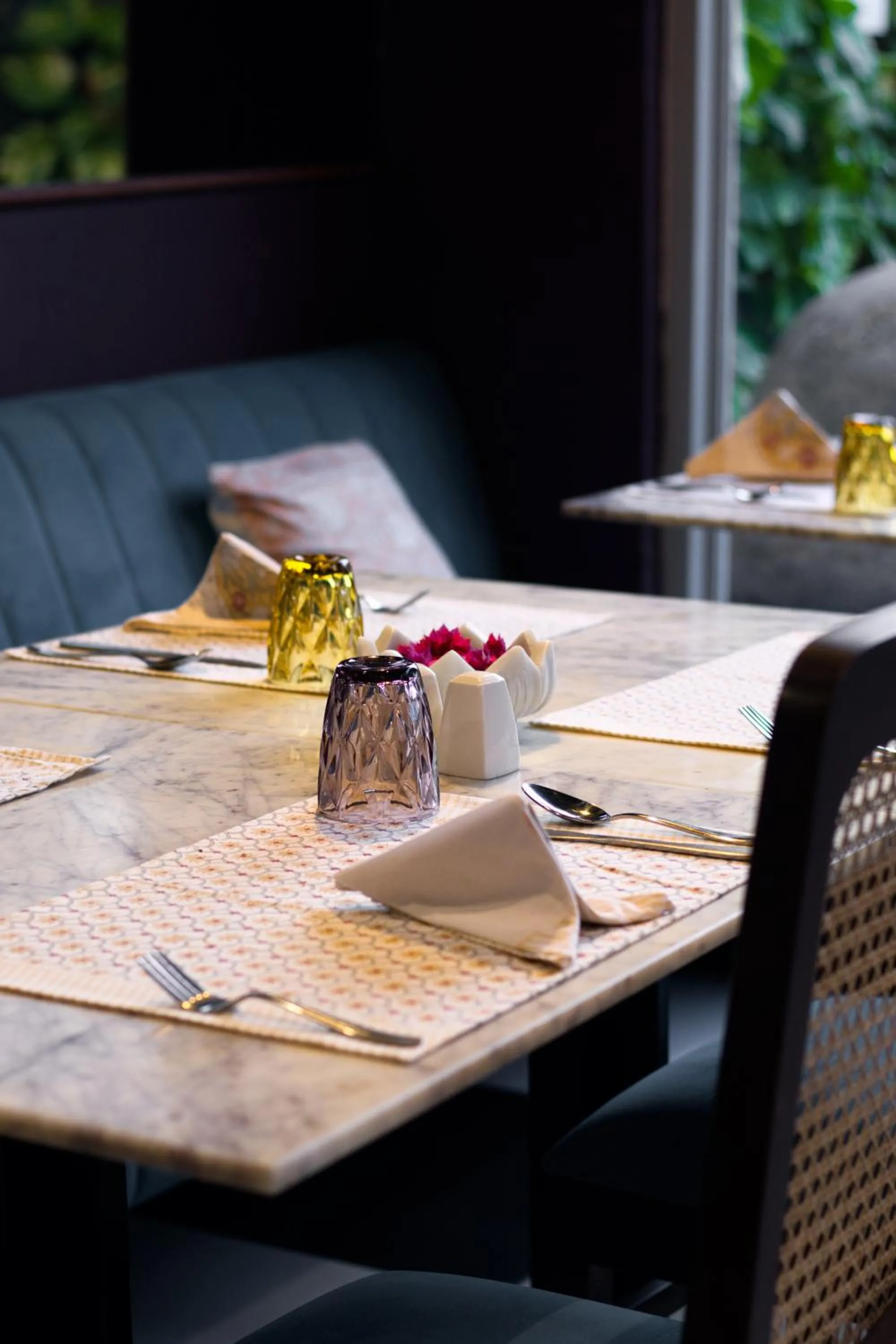 Dining area in Ekaa Villa near Taj Mahal