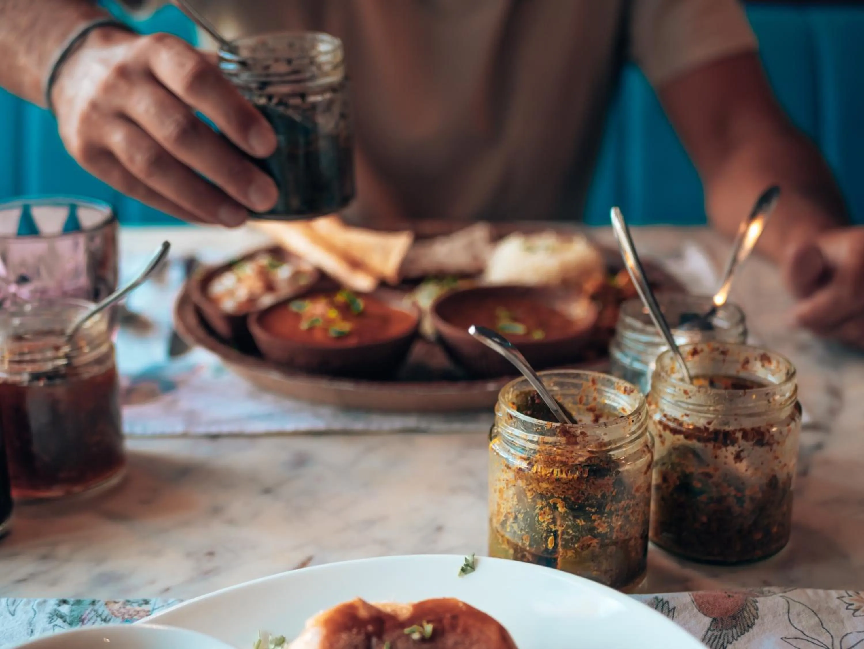 Food close-up in Ekaa Villa near Taj Mahal