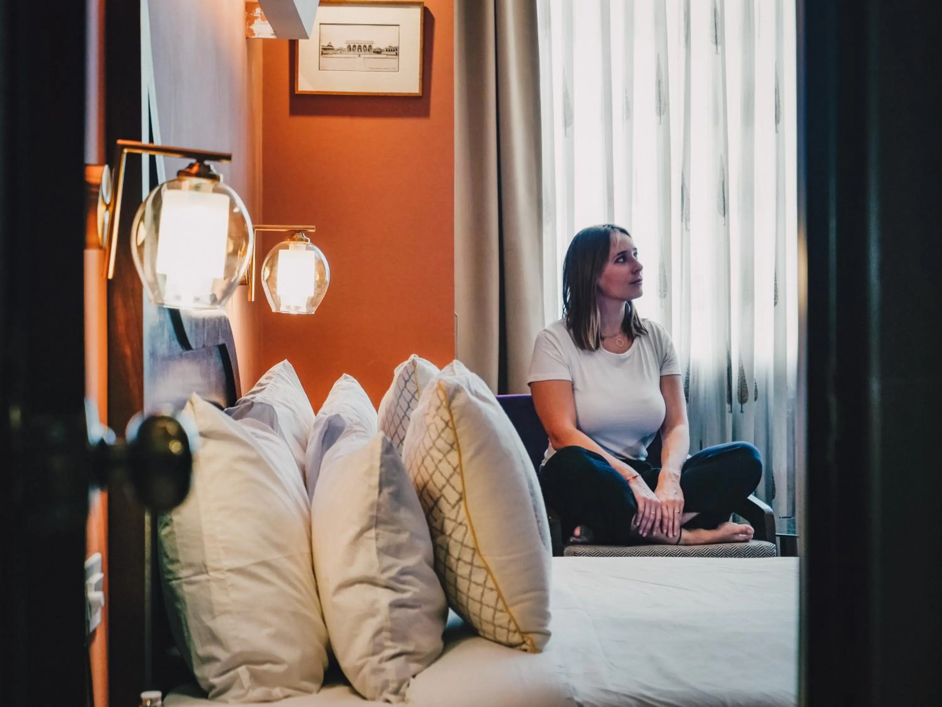 Bed in Ekaa Villa near Taj Mahal