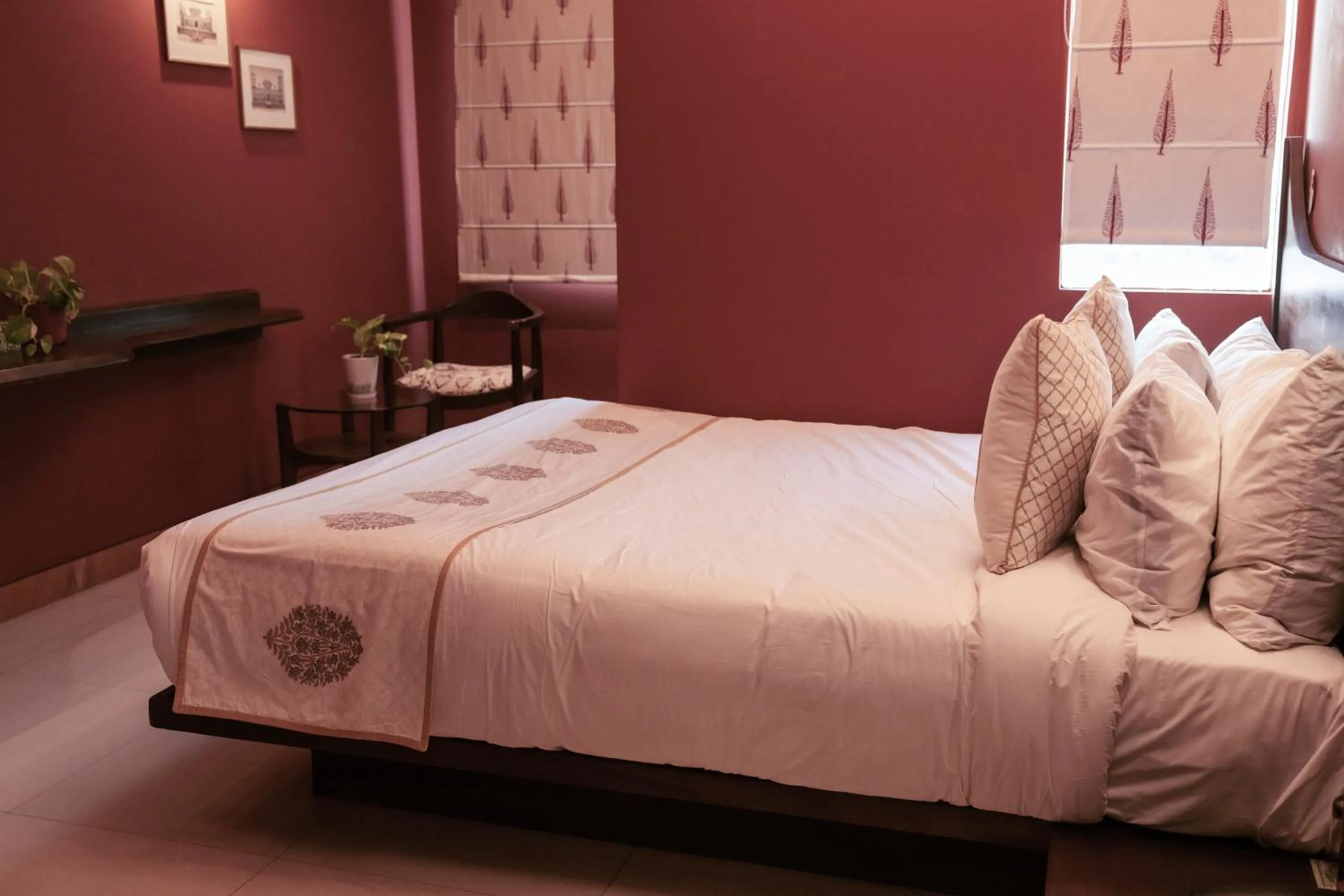 Bed in Ekaa Villa near Taj Mahal