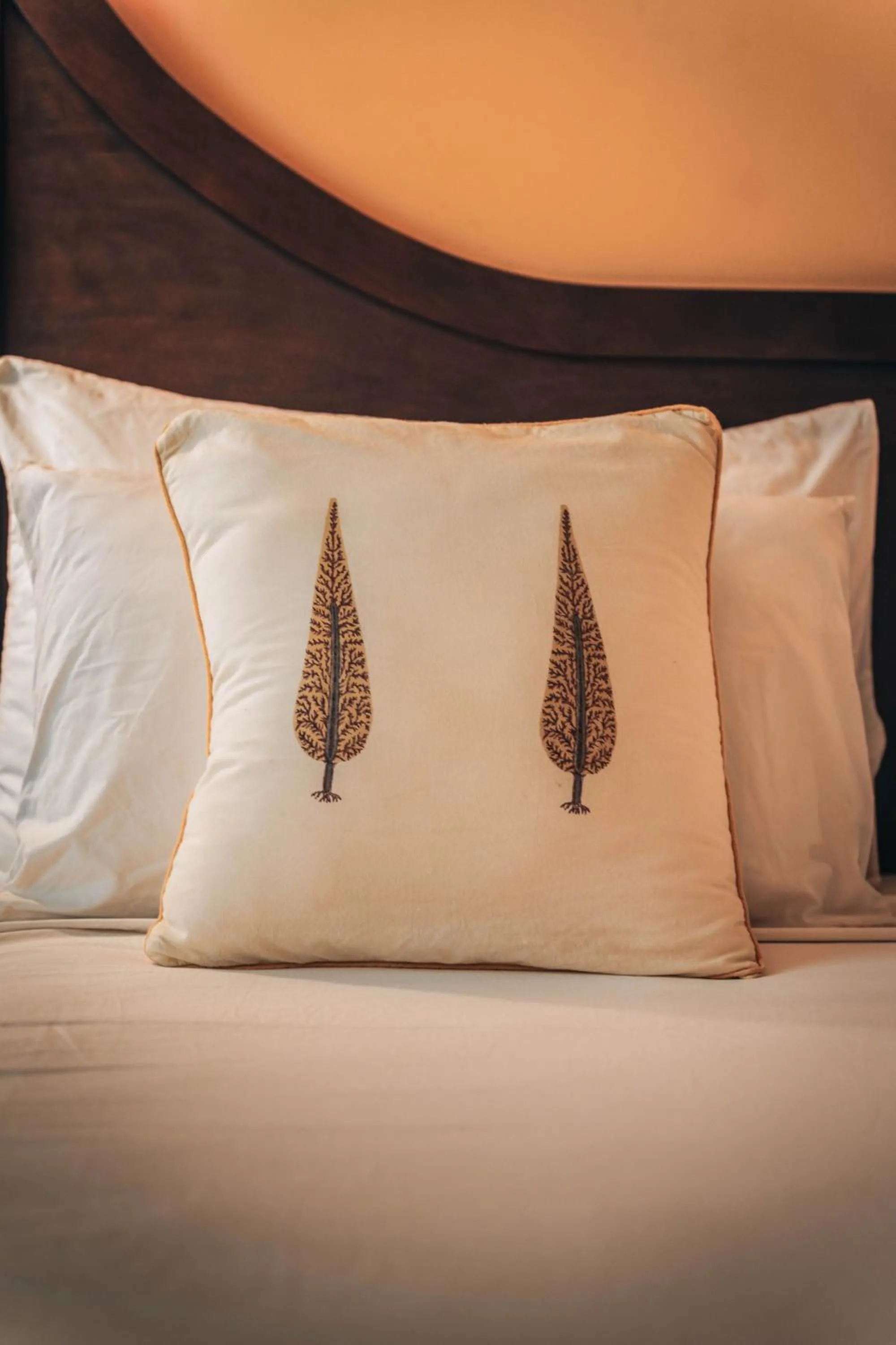 Decorative detail, Bed in Ekaa Villa near Taj Mahal