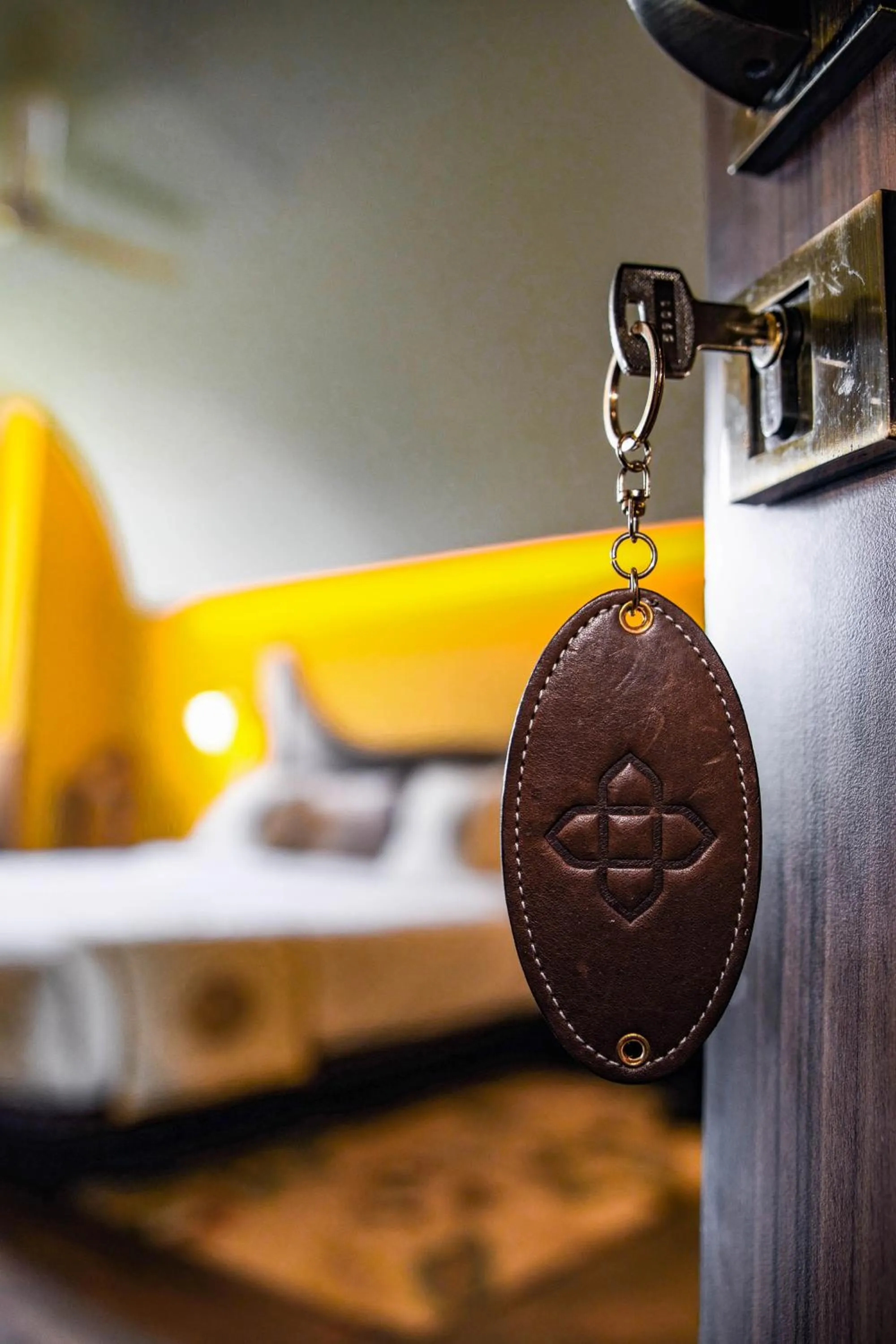Decorative detail, Bed in Ekaa Villa near Taj Mahal
