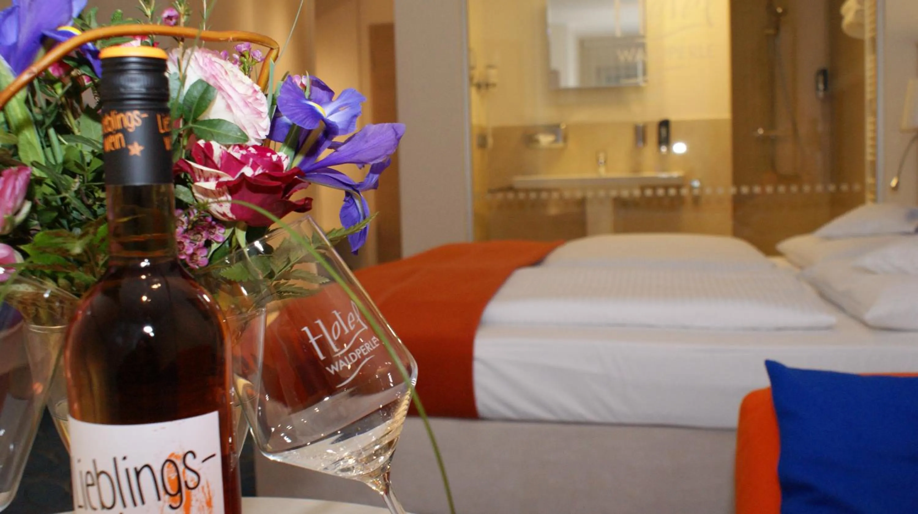 Bed in Hotel Waldperle