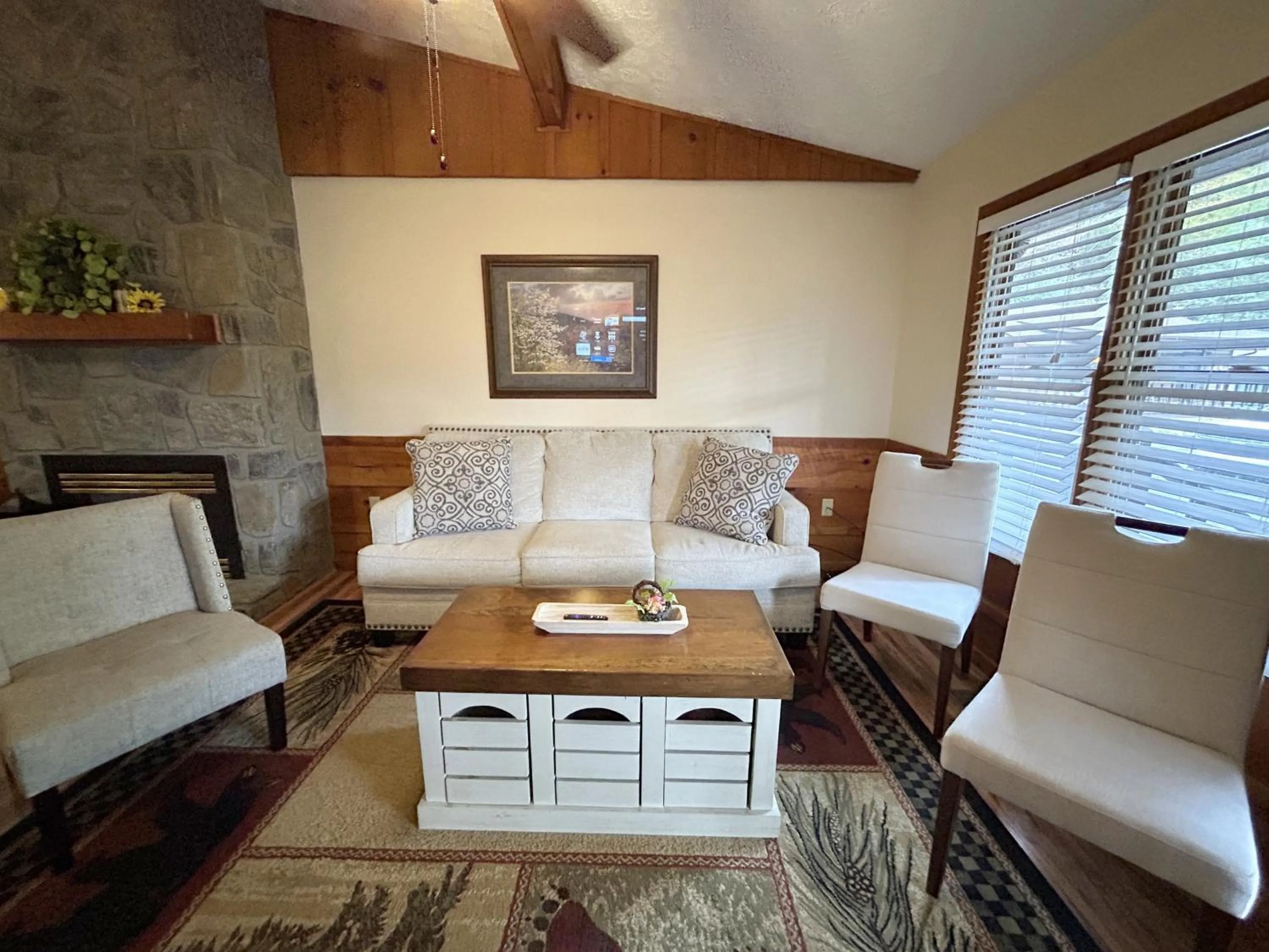 Living room in Tucked Away Cabin