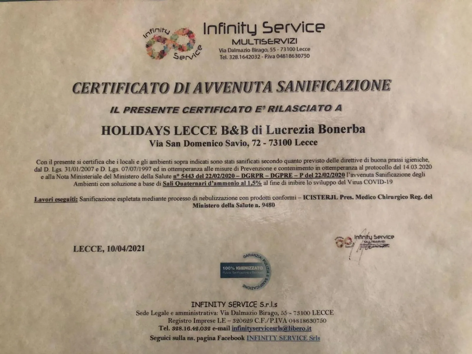 Property logo or sign in Holidays Lecce